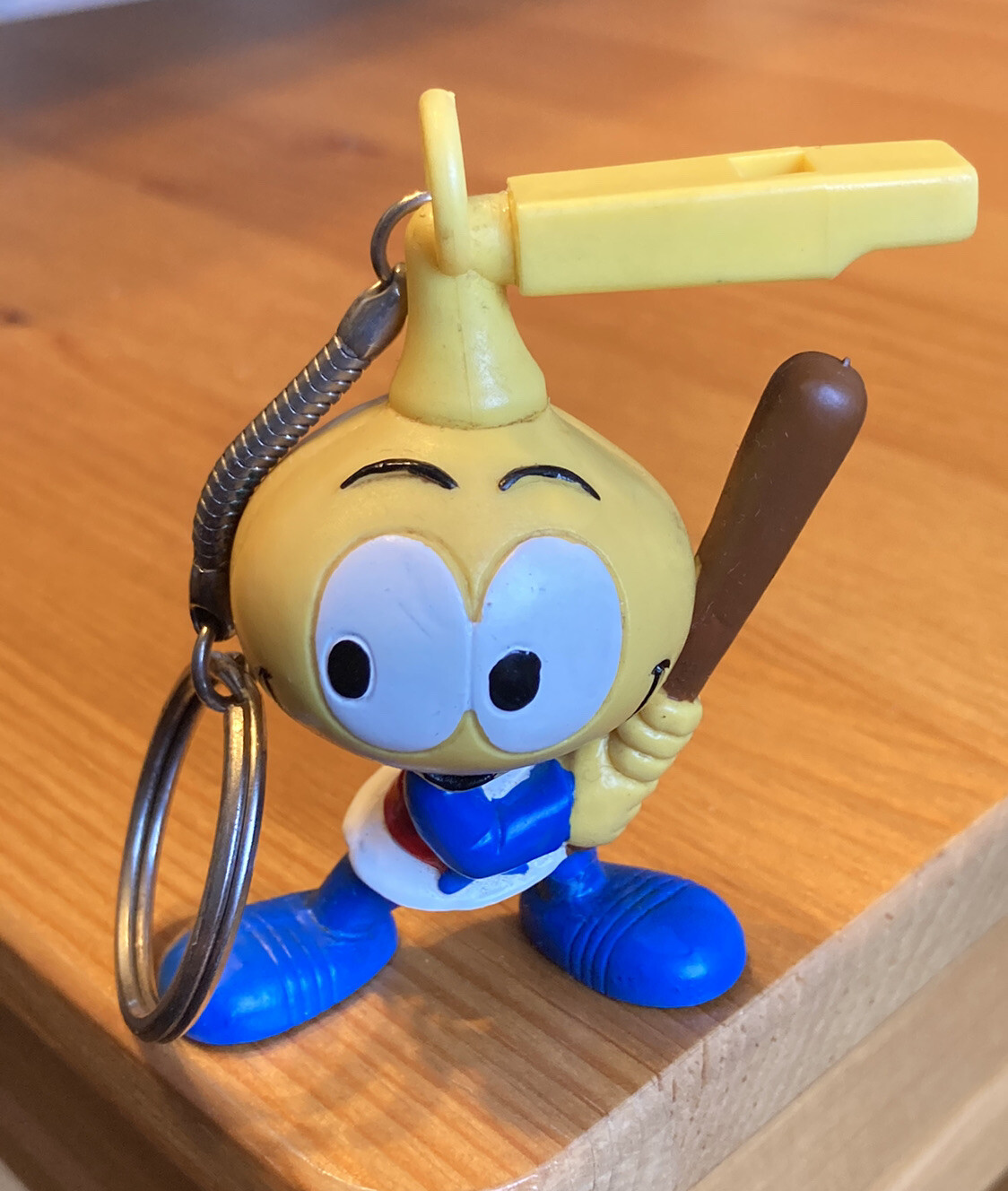 Vtg 1983 Snorks Allstar Seaworthy BASEBALL Keychain Keyring Toy PVC Figure 80s!