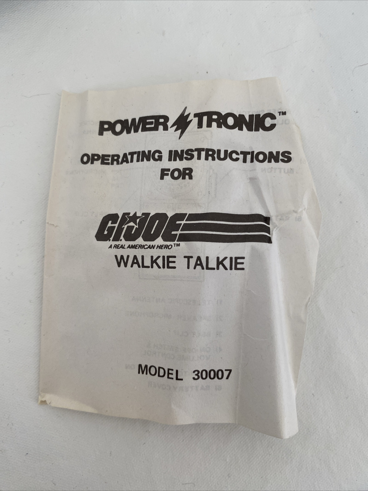 Hasbro 1982 GI JOE 2 SOLID STATE WALKIE TALKIES Open Box #30007 VGC RARE!