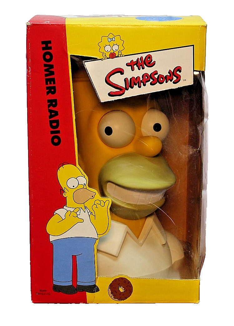 Wesco 1999 The Simpsons Homer Simpson AM/FM Head Radio NIB VINTAGE