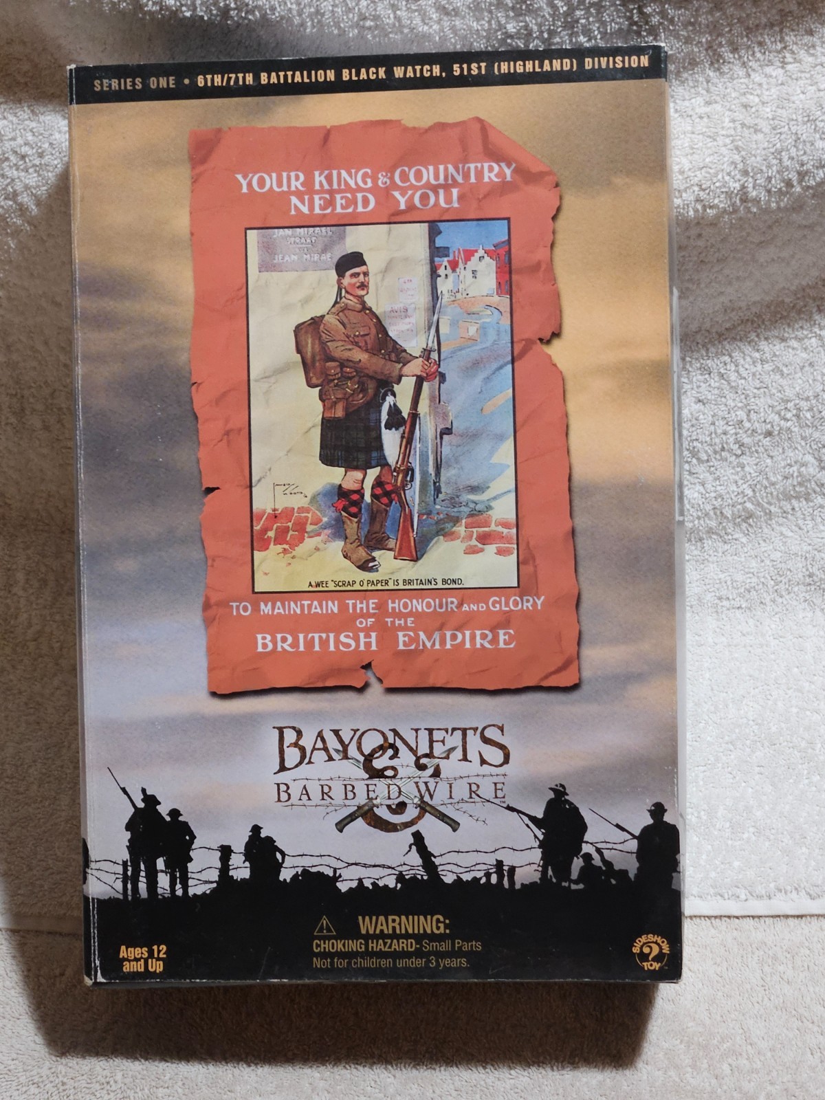 SIDESHOW &lsquo;Bayonets & Barbed Wire&rsquo; 6th/7th Battalion BLACK WATCH 12&Prime; Figure NIB!
