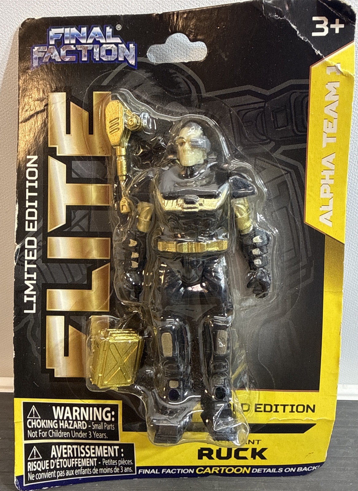 Sergeant Ruck, Alpha Team 1 Final Faction, Elite, Gold Edition 3.75&Prime; Figure