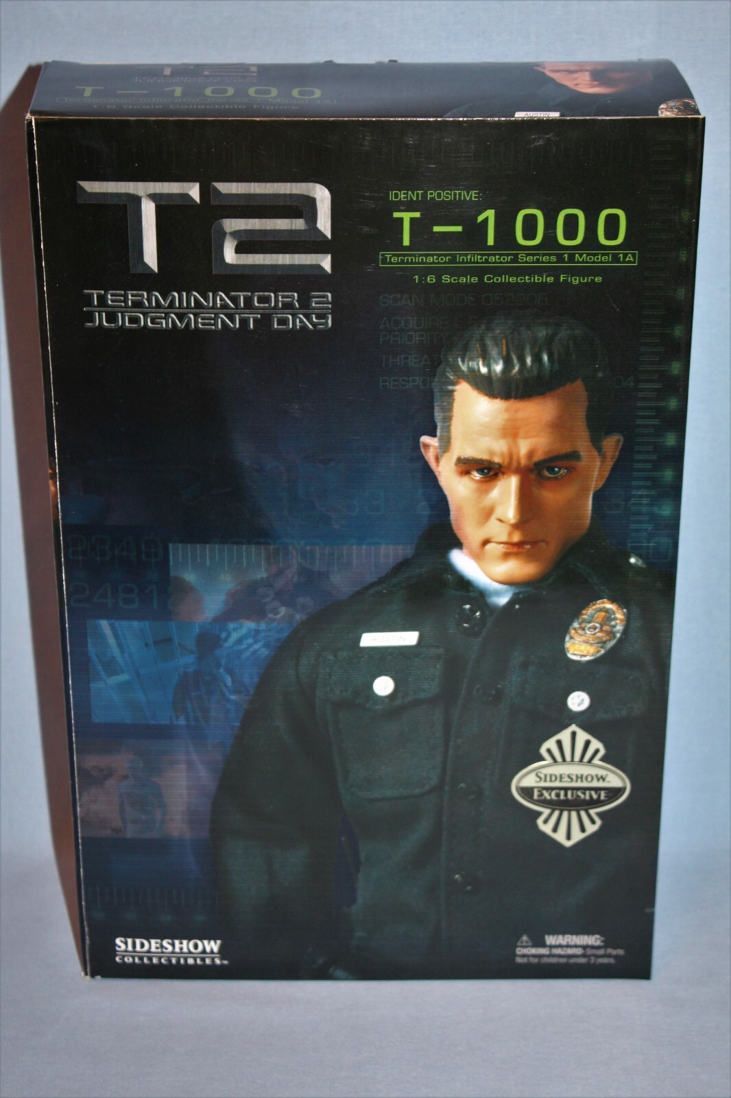 SIDESHOW EXCLUSIVE 1/6 T2 TERMINATOR 2 JUDGMENT DAY (T-1000) 12&Prime; ACTION FIGURE