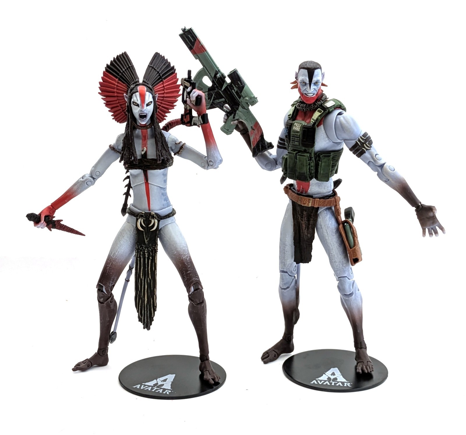 2025 McFarlane Avatar Fire & Ash 7&Prime; Figure Lot Varang & Quaritch (Ash Warrior)