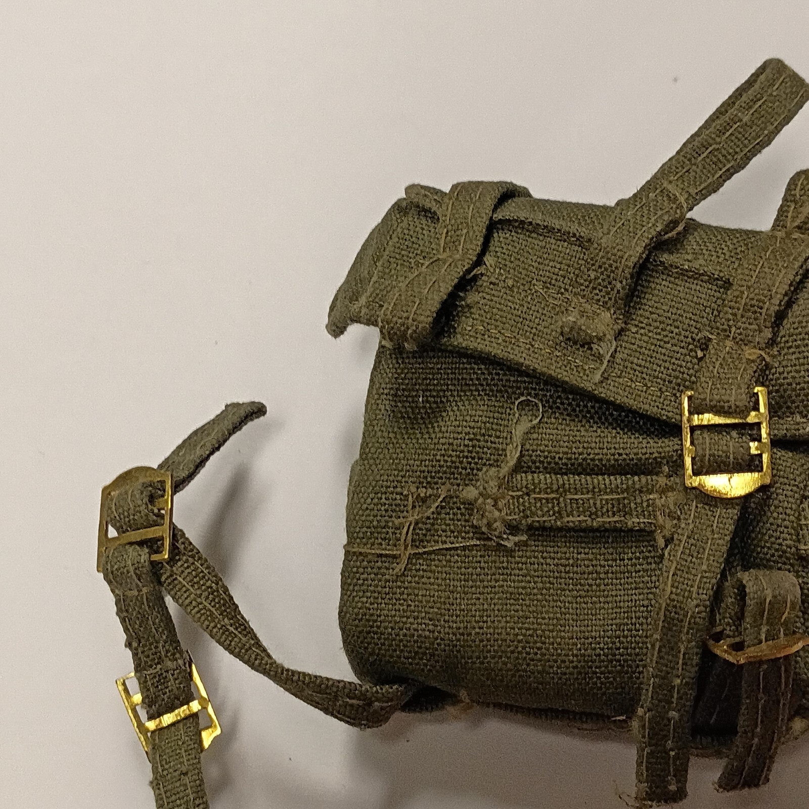 Vintage GI Joe 1964 Green Ruck Sack With Straps And Buckles One Strap Not Intact