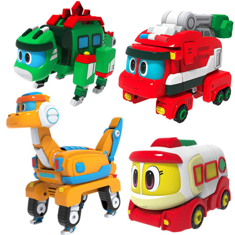 Gogo Dino Mini Dinosaur Transform Robot Figures Kids Boy Vehicle Toys Car 3.5&Prime;