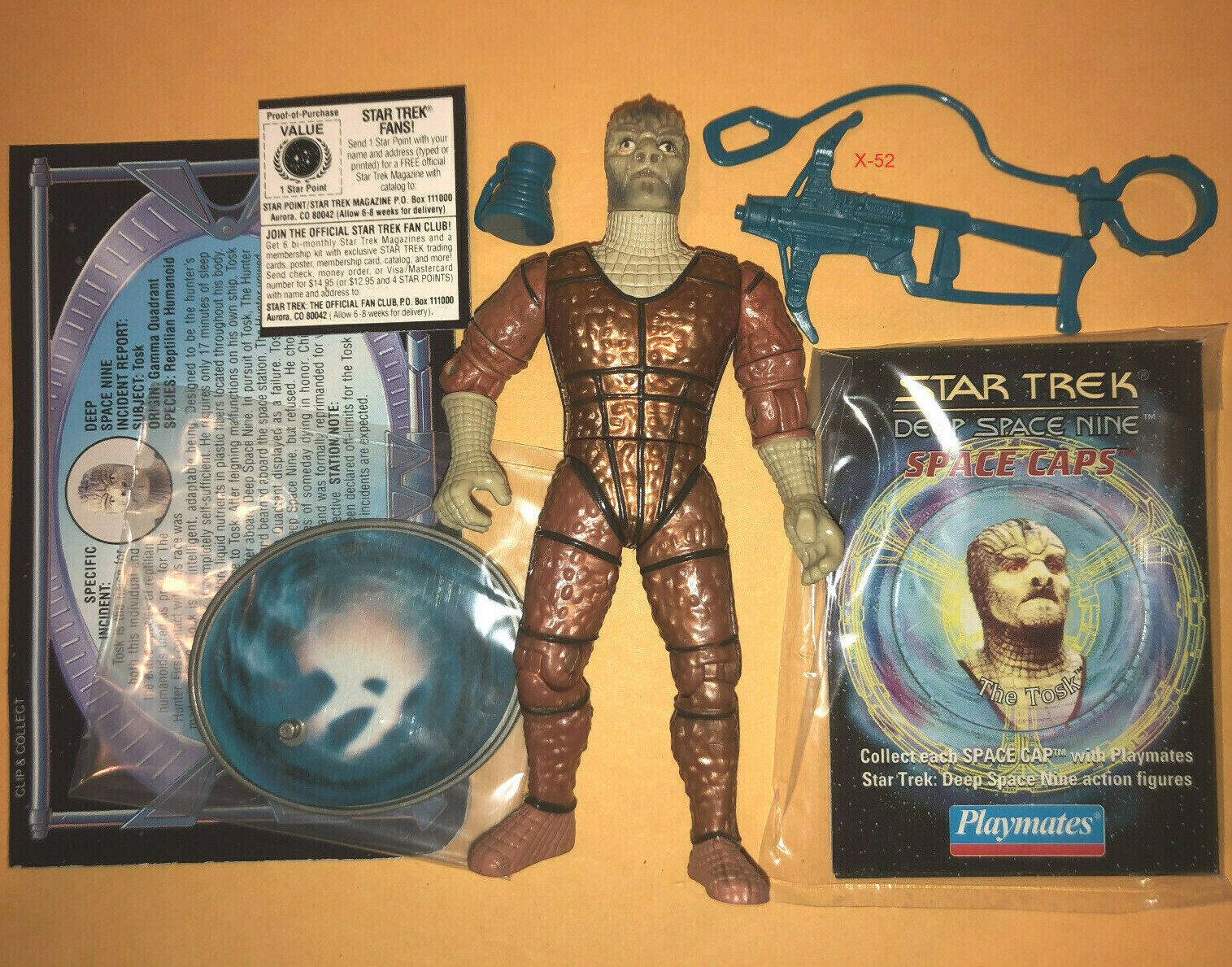 Star Trek DS9 Tosk figure reptilian alien Deep Space Nine playmates toy