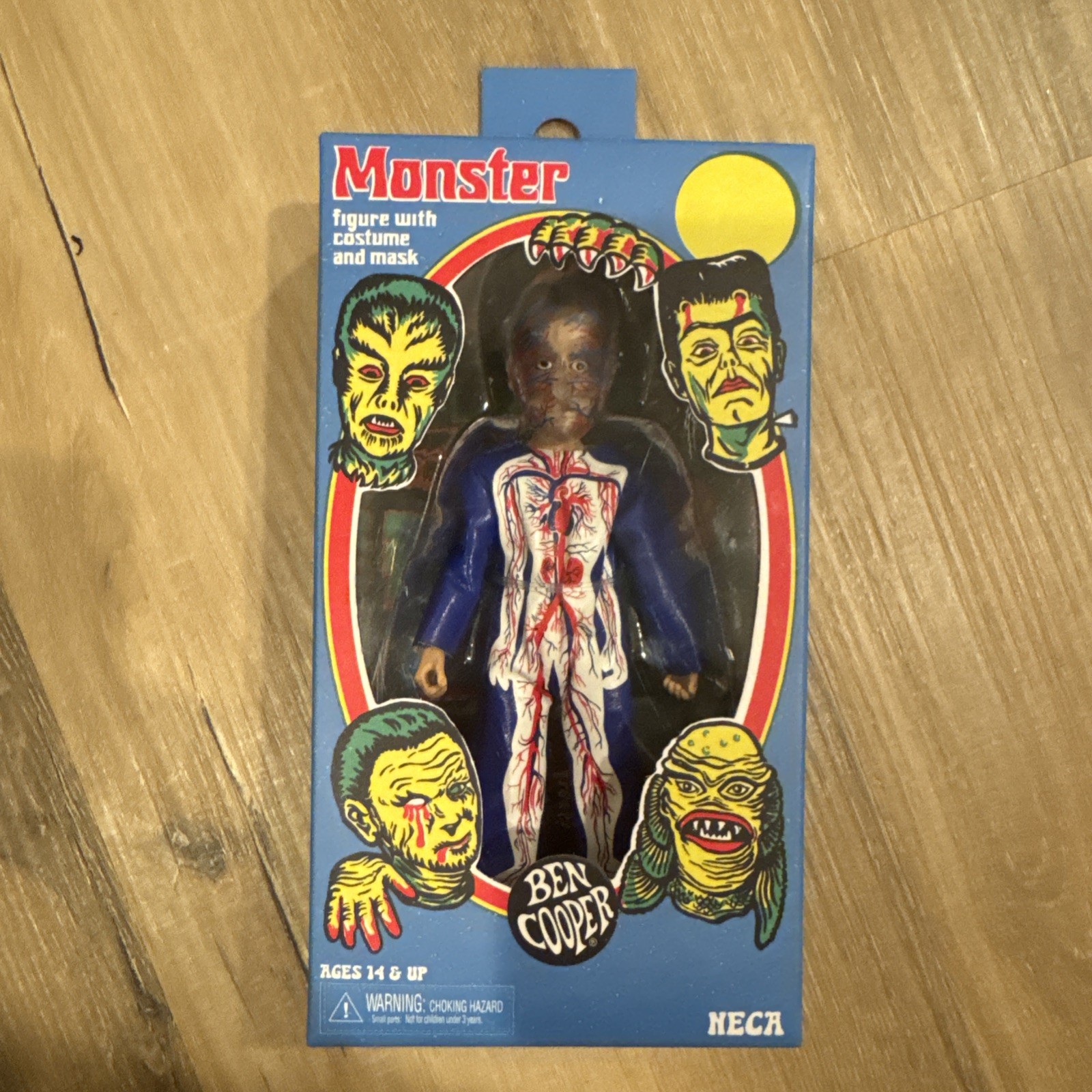 Neca Ben Cooper VISIBLE MAN Halloween Costume And Mask Action Figure 5.5&Prime;