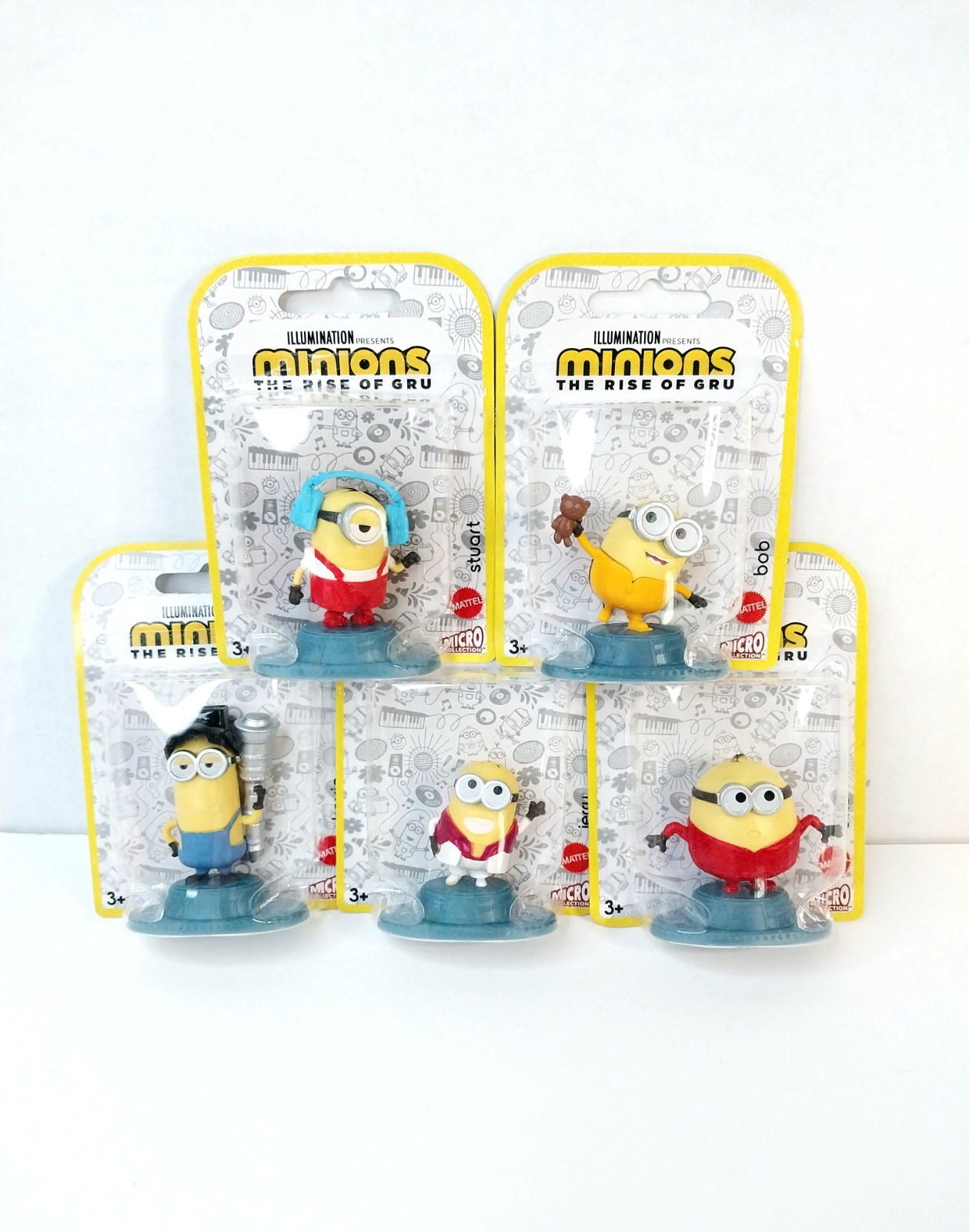 MINIONS☆ The Rise of GRU ~ Complete Set Mattel Micro Collection Lot of 5 NIB