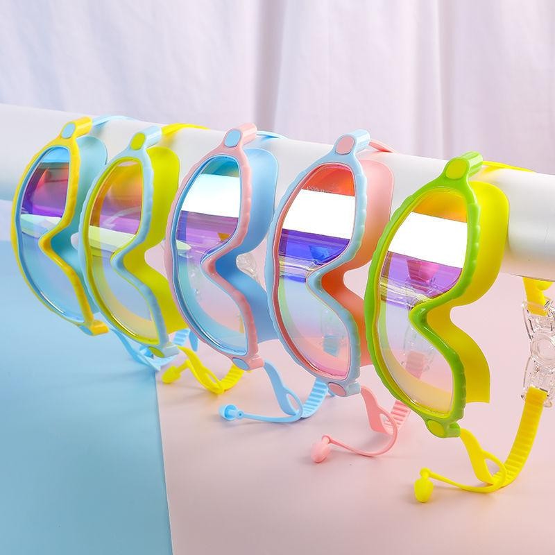 Kids Swimming Goggles (3-15 Years) – Big Frame HD View, Anti-Fog, No-Leak