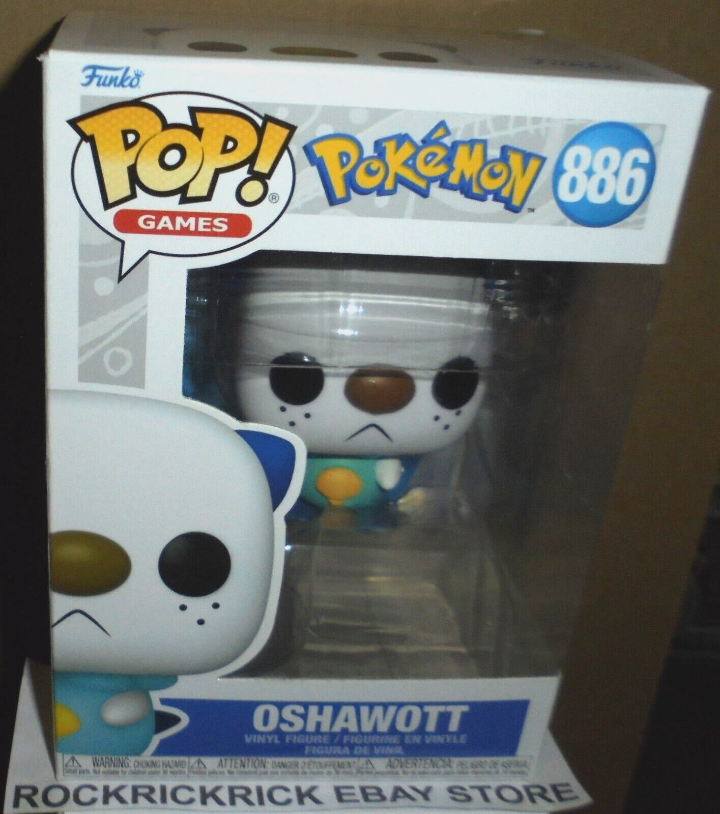 FUNKO POP GAMES VINYL FIGURE POKEMON OSHAWOTT 886 BRAND NEW UNOPENED