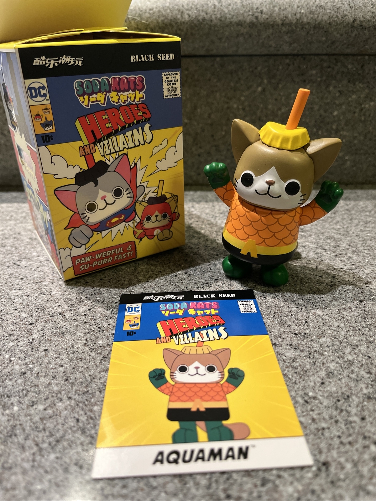 Black Seed Soda Kats DC Heroes & Villains Minis Blind Box figure – Aquaman