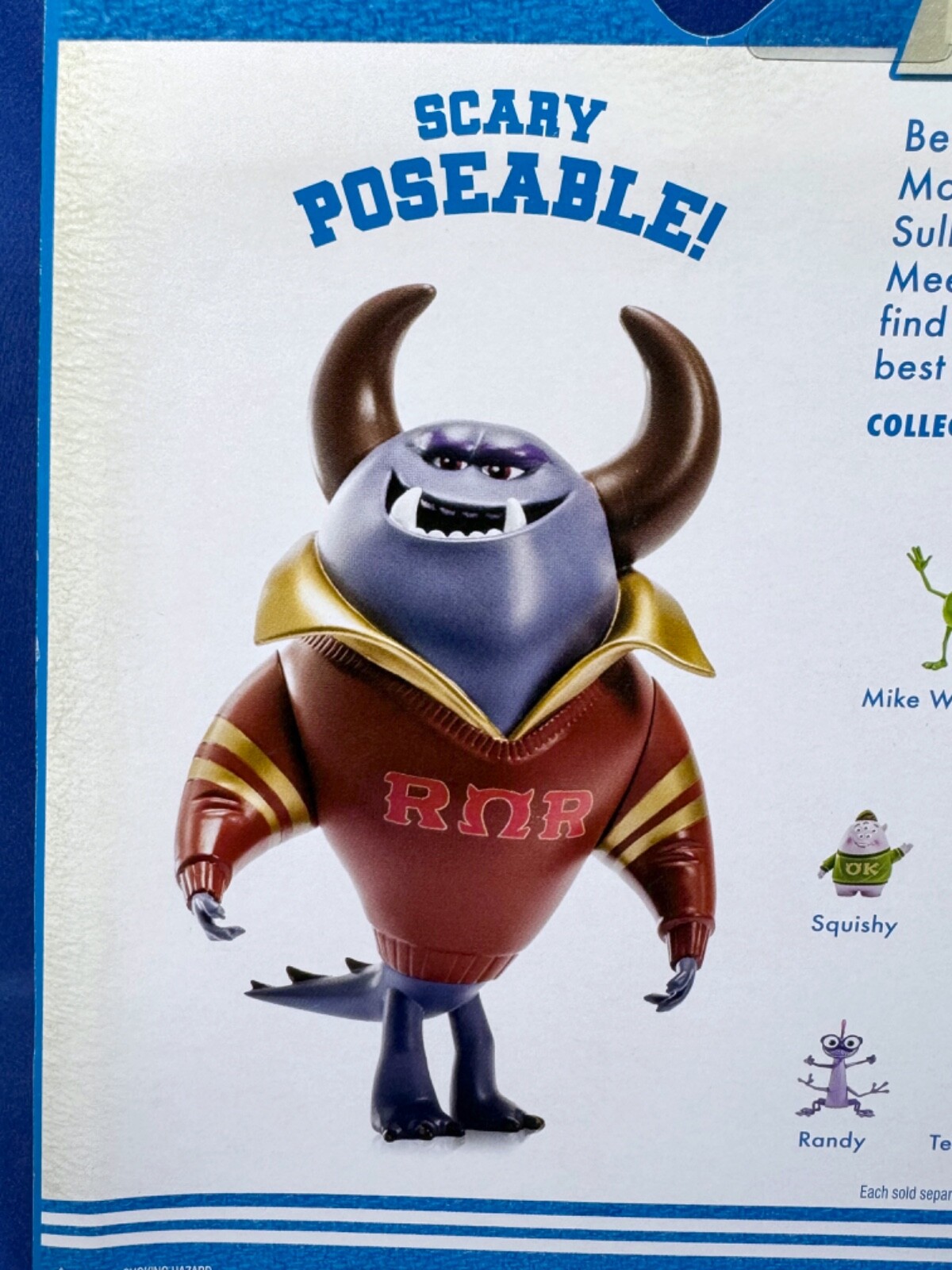 JOHNNY – Posable Action Figure SCARE STUDENTS Monsters University Inc PIXAR