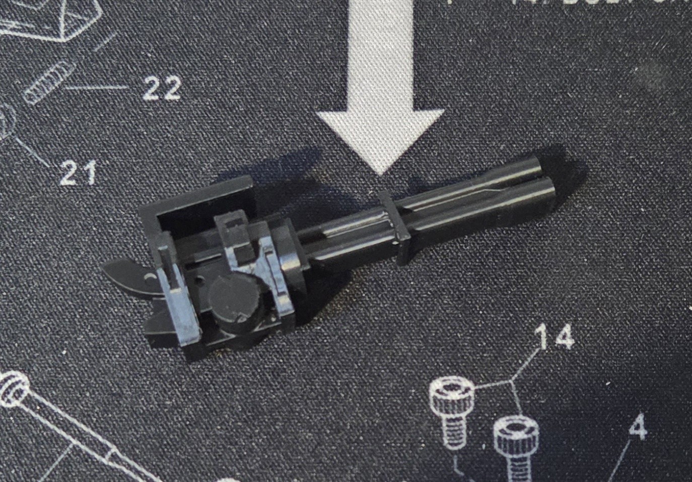 3D Printed Transformers G1 Whirl Shell Cannon Black PLA +