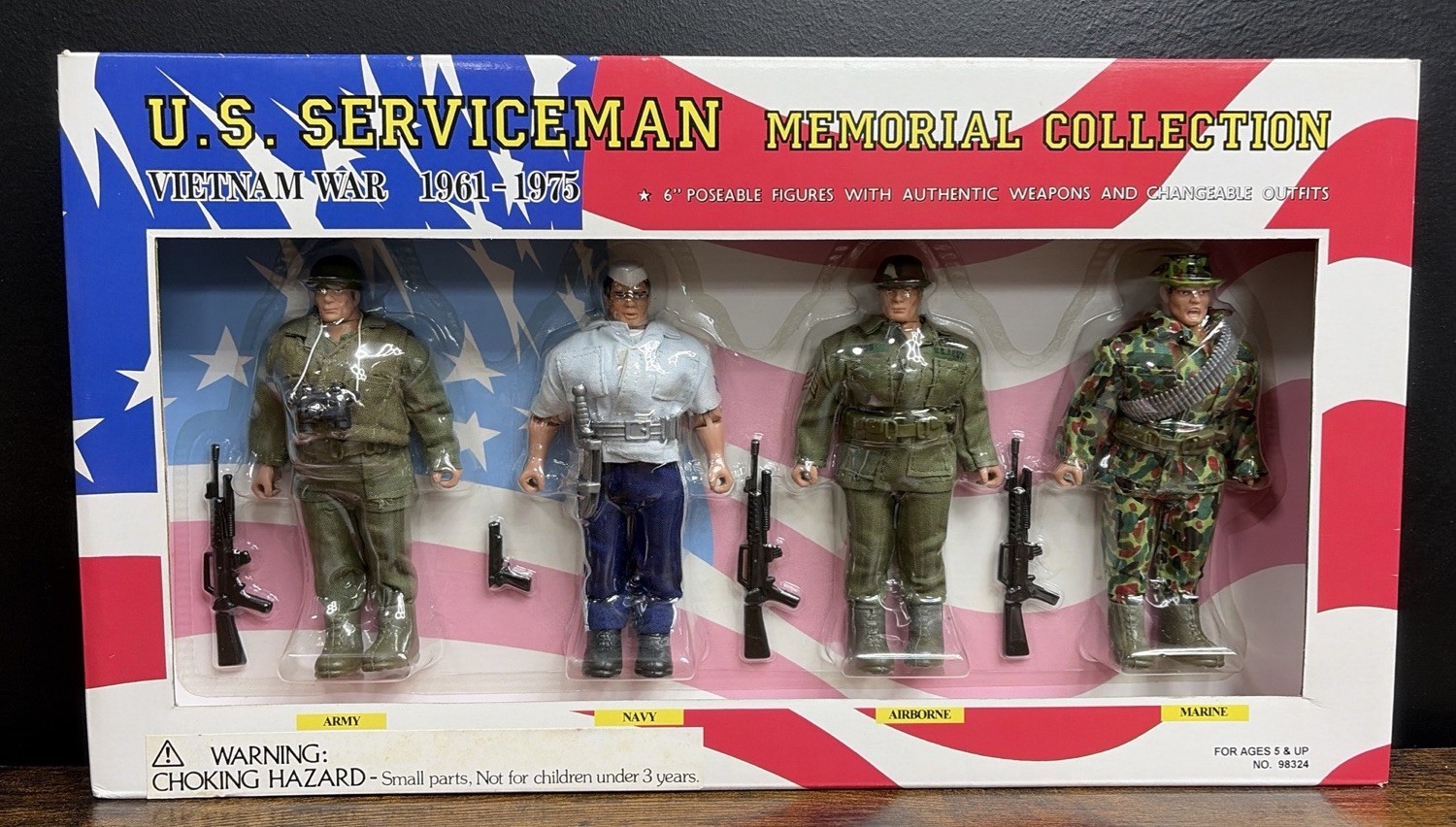 US Serviceman Memorial Collection Vietnam War 1961-1975 Full Set 6&Prime; Figures 1996