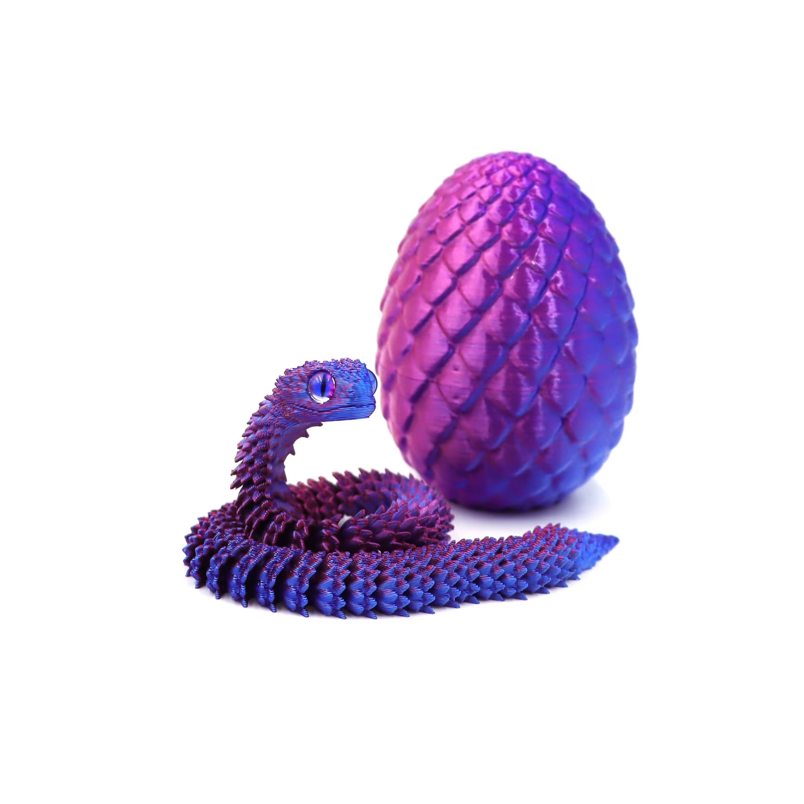 3D Printed Snake Egg Rotating Toy Anime Figure Desktop Decor US