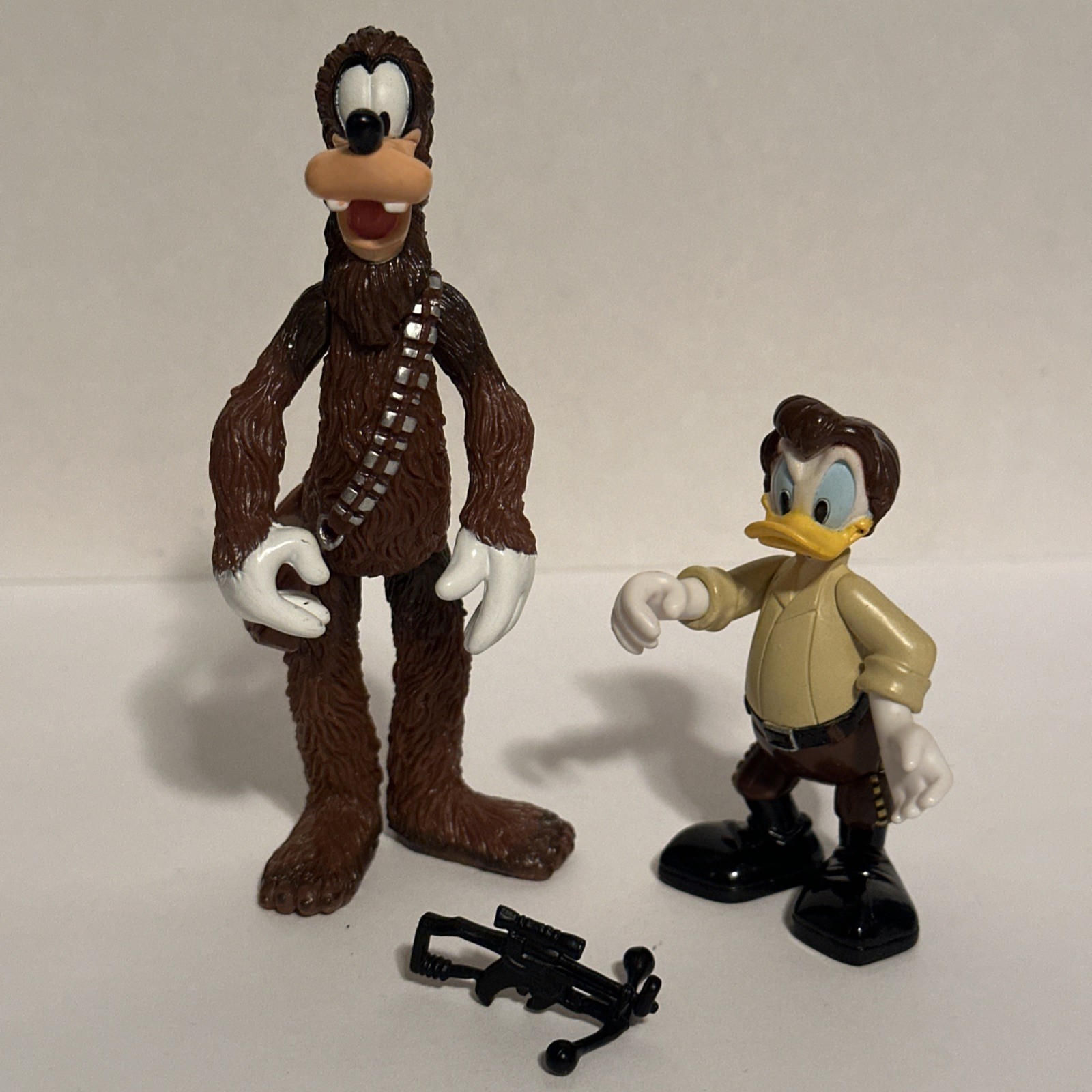 Disney Parks Star Wars Tours Chewbacca Goofy & Han Solo Donald Figures RARE