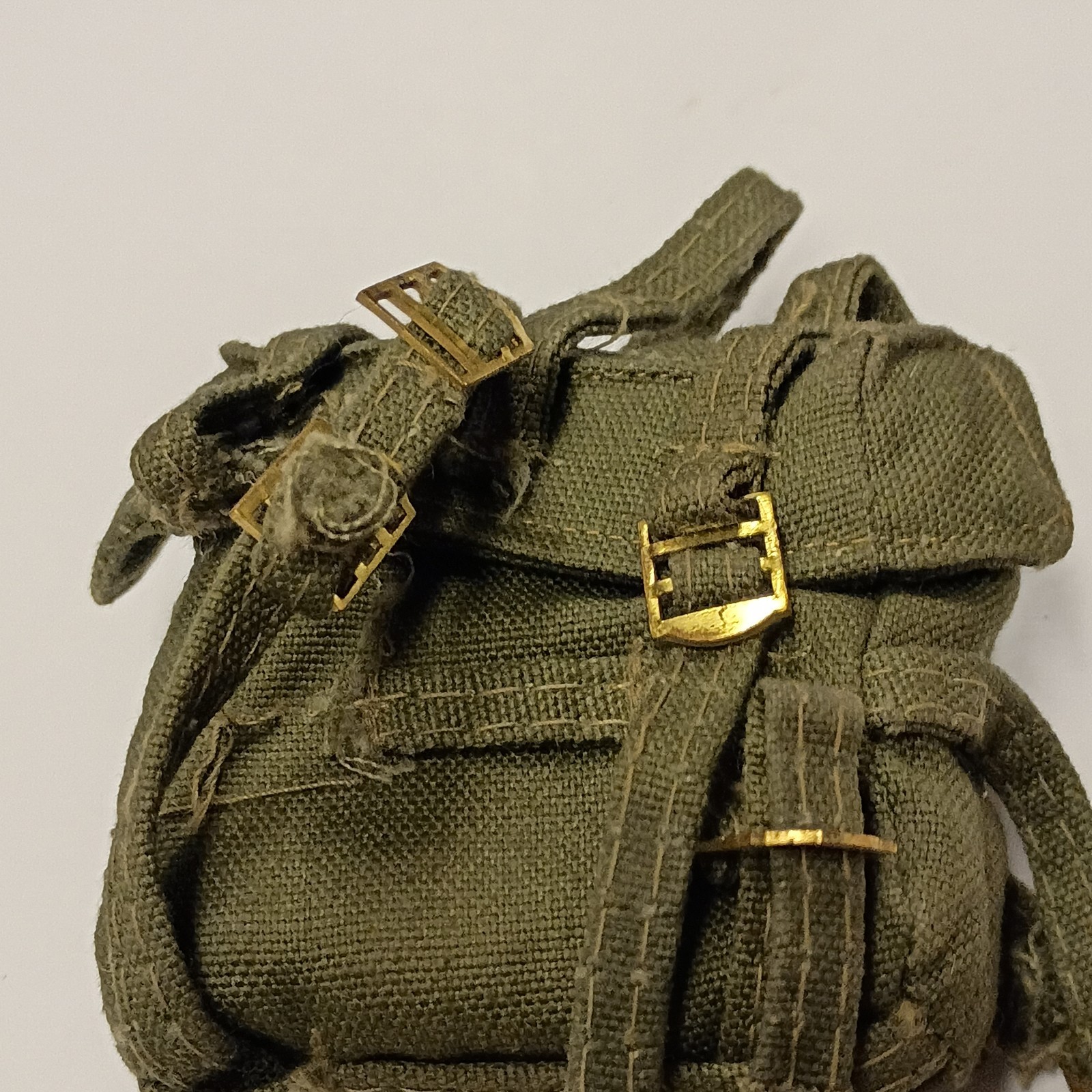 Vintage GI Joe 1964 Green Ruck Sack With Straps And Buckles One Strap Not Intact