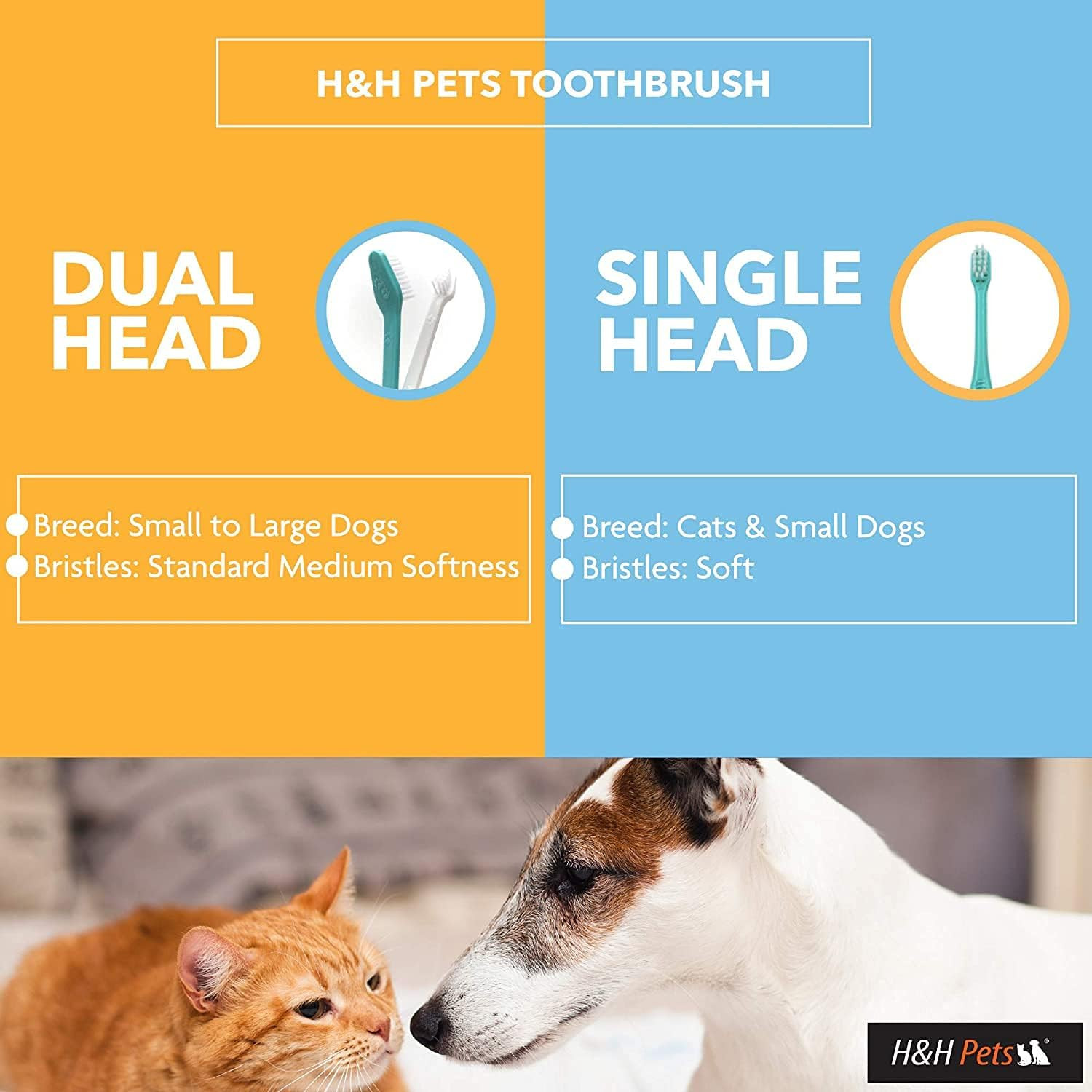 Toothbrush for Small Dogs & Cats – Soft and Extra Small Toothbrush Designed for