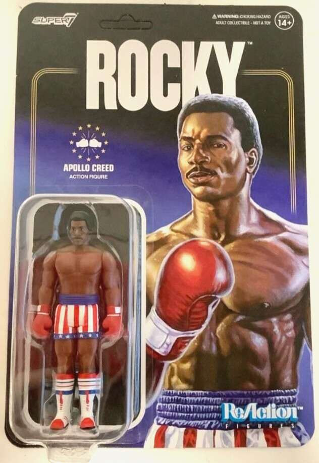 NEW Super7 82361 Rocky I APOLLO CREED Boxing – 3.75 Inch Tall – ReAction Figure