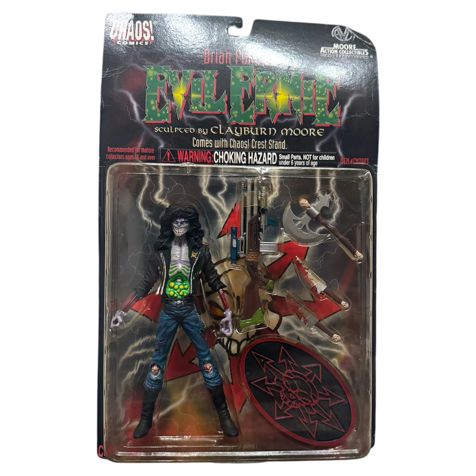 1997 Moore Action Collectibles EVIL ERNIE Glow-In-The-Dark Action Figure