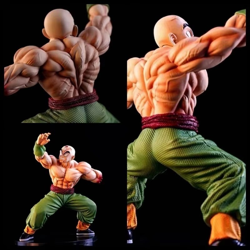 Tien Shinhan Figure Dragon Ball Z 24cm Battle Damaged Broken Arm Anime PVC Statu