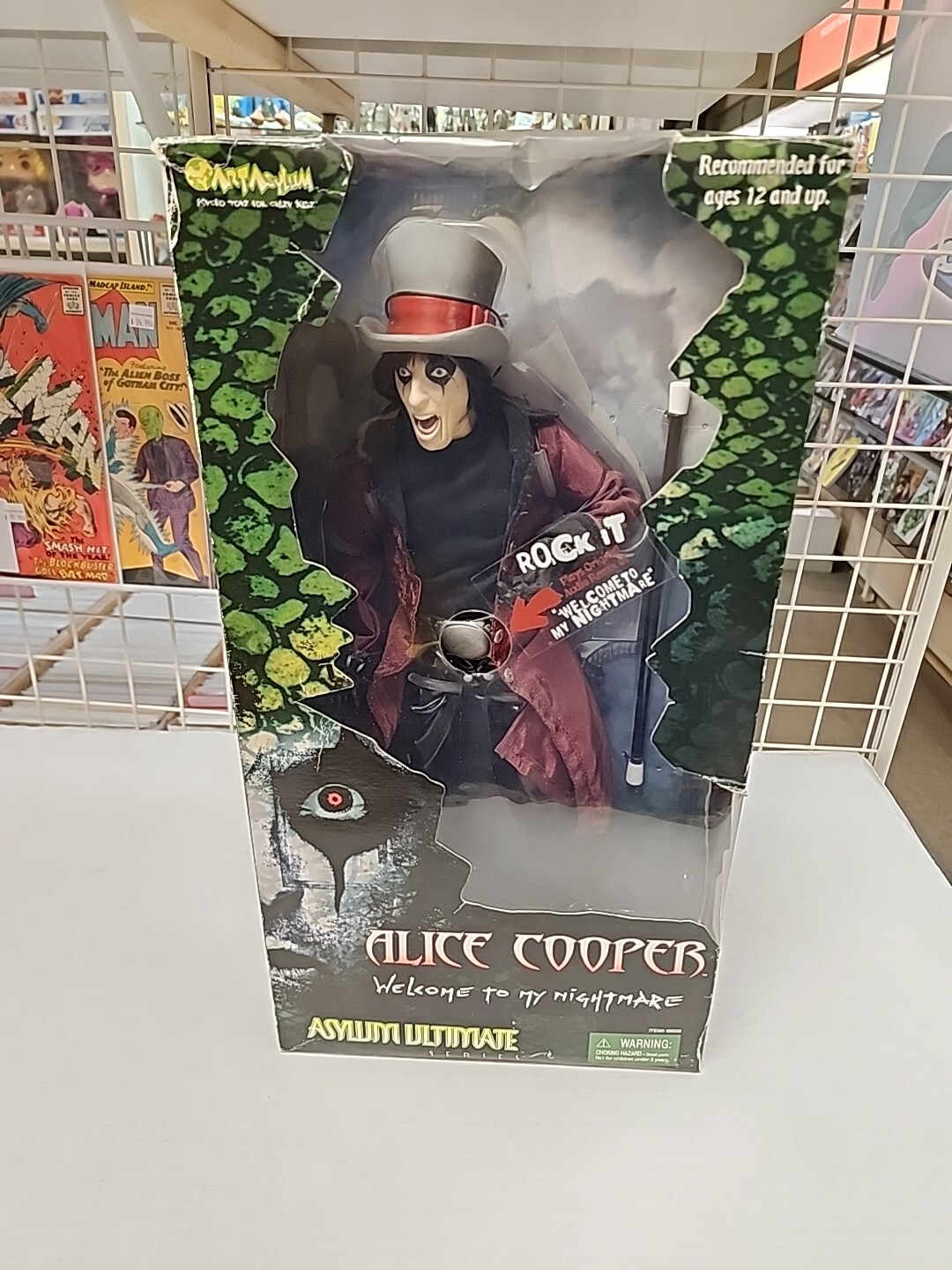 2001 Art Asylum Alice Cooper 18 Inch Action Figure