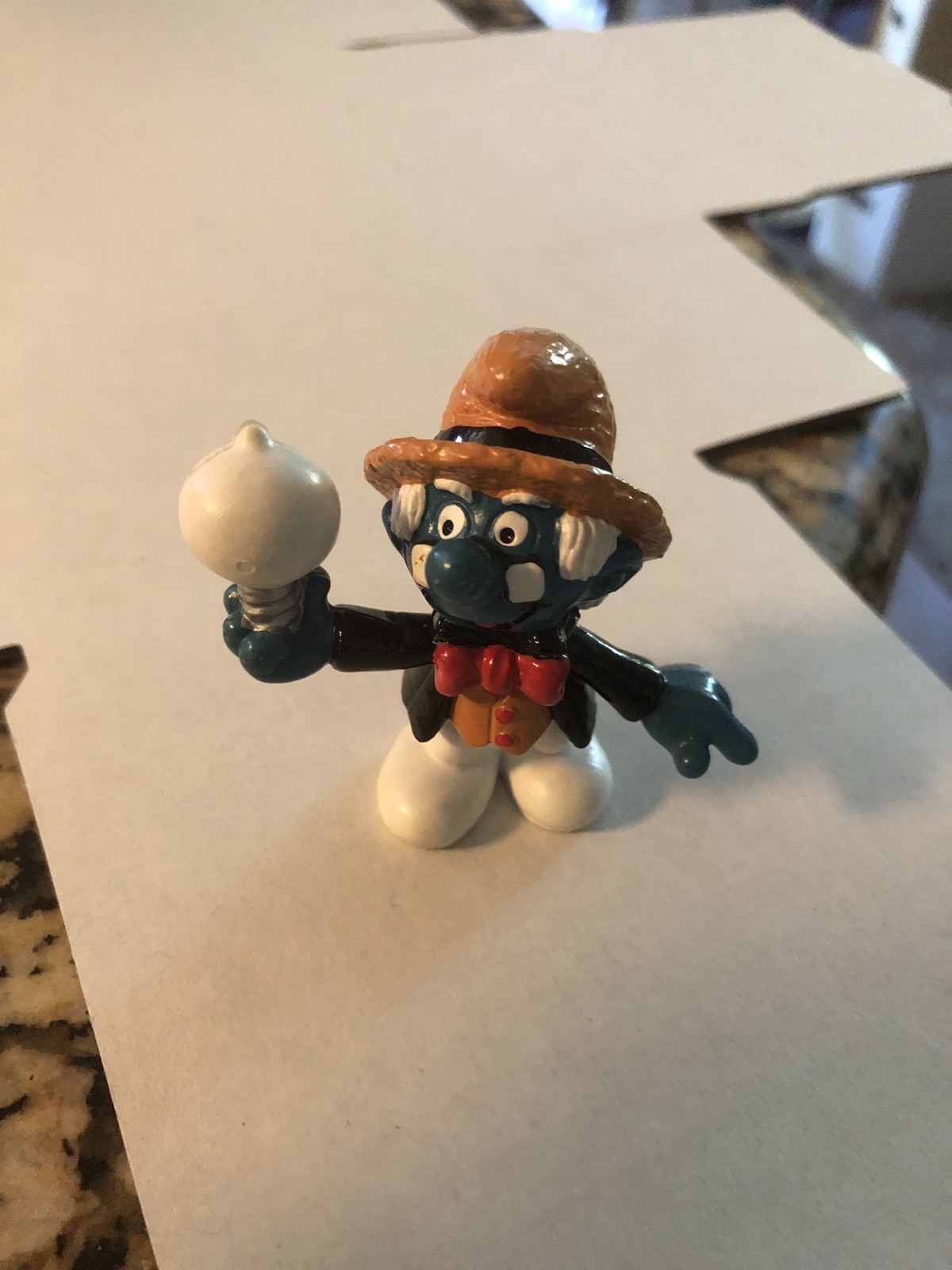 Thomas Edison Smurf Rare Historic Series 1984 Perfect