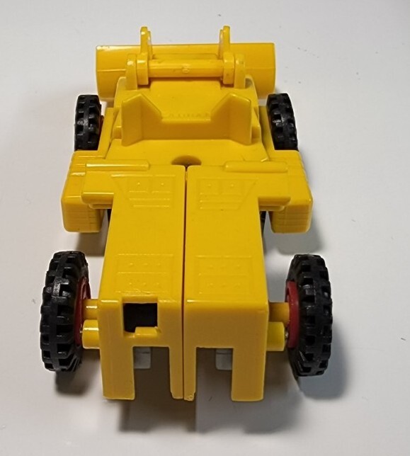 Vintage Unbranded Generic Transformers Plastic Construction Yellow Loader