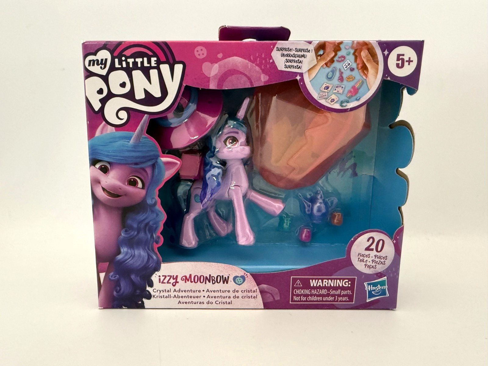 My Little Pony Izzy Moonbow Unicorn Horse Figure Crystal Adventures 20pcs New