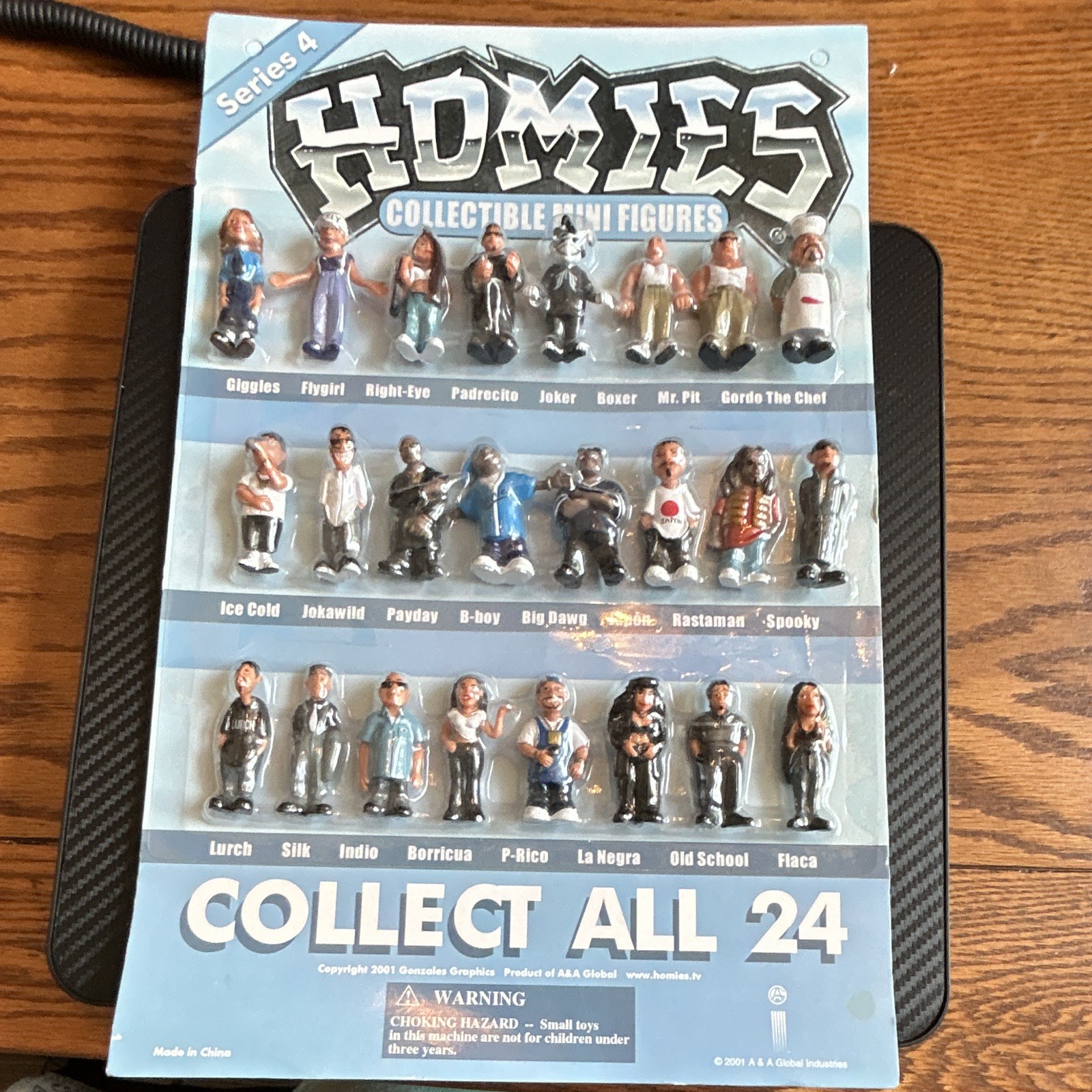 Homies Series 3 Mini Figures mis-print 24 piece Set w/ Character Backing Card