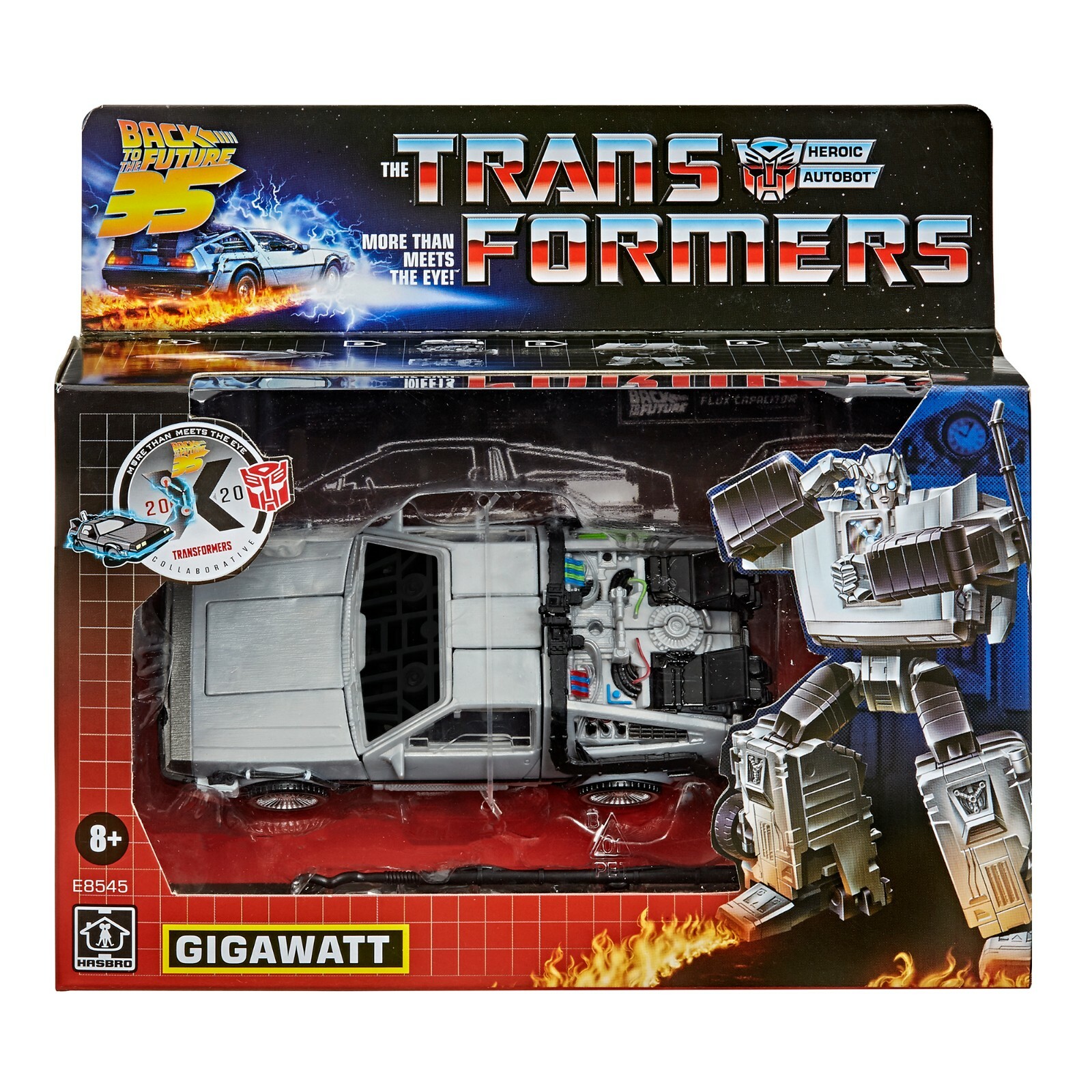 Transformers Back to the Future Mash-Up Delorean Gigawatt 35th Edition Sealed