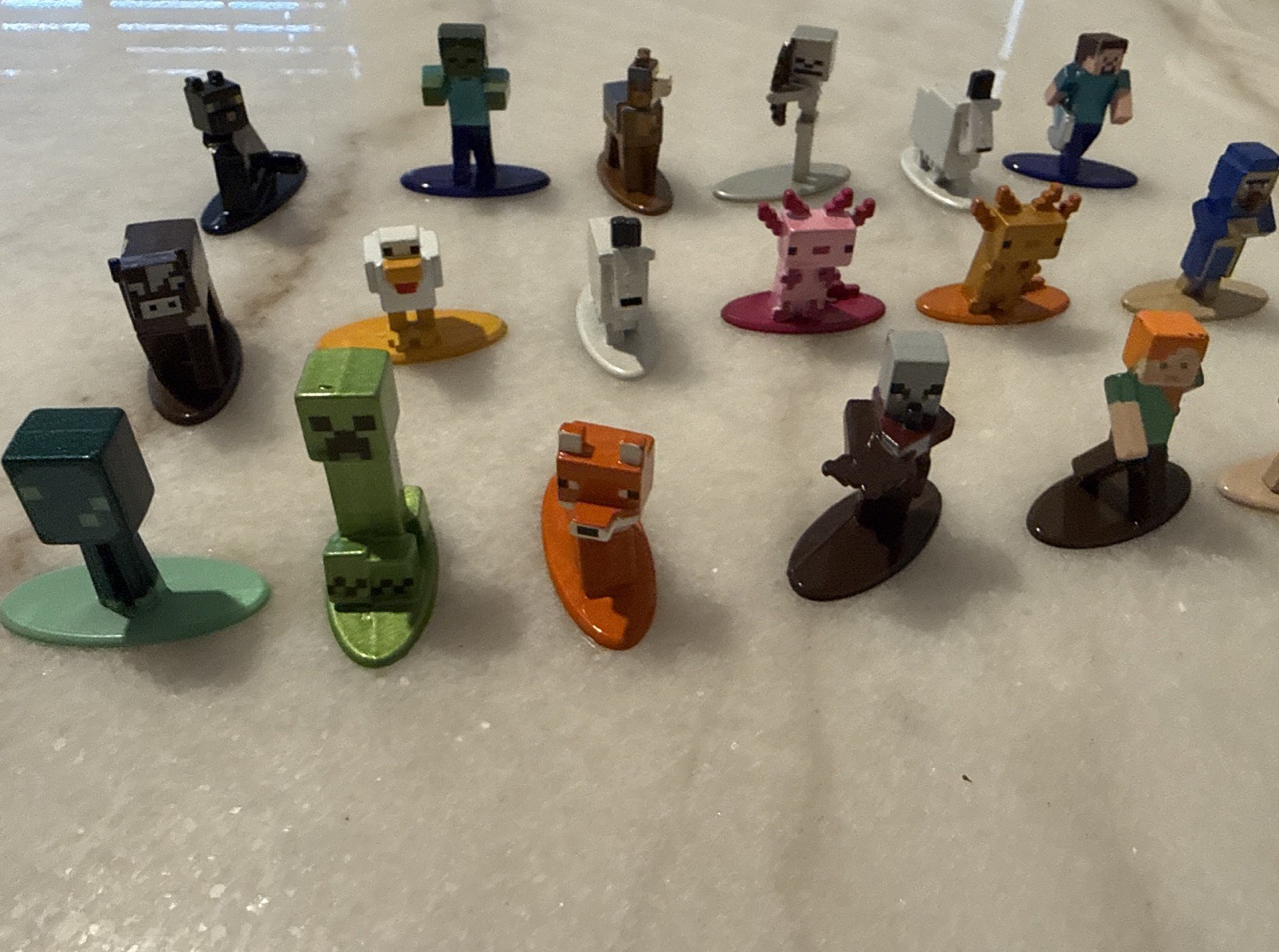 Jada Minecraft Mini Metal 18 Figurines Diecast Used