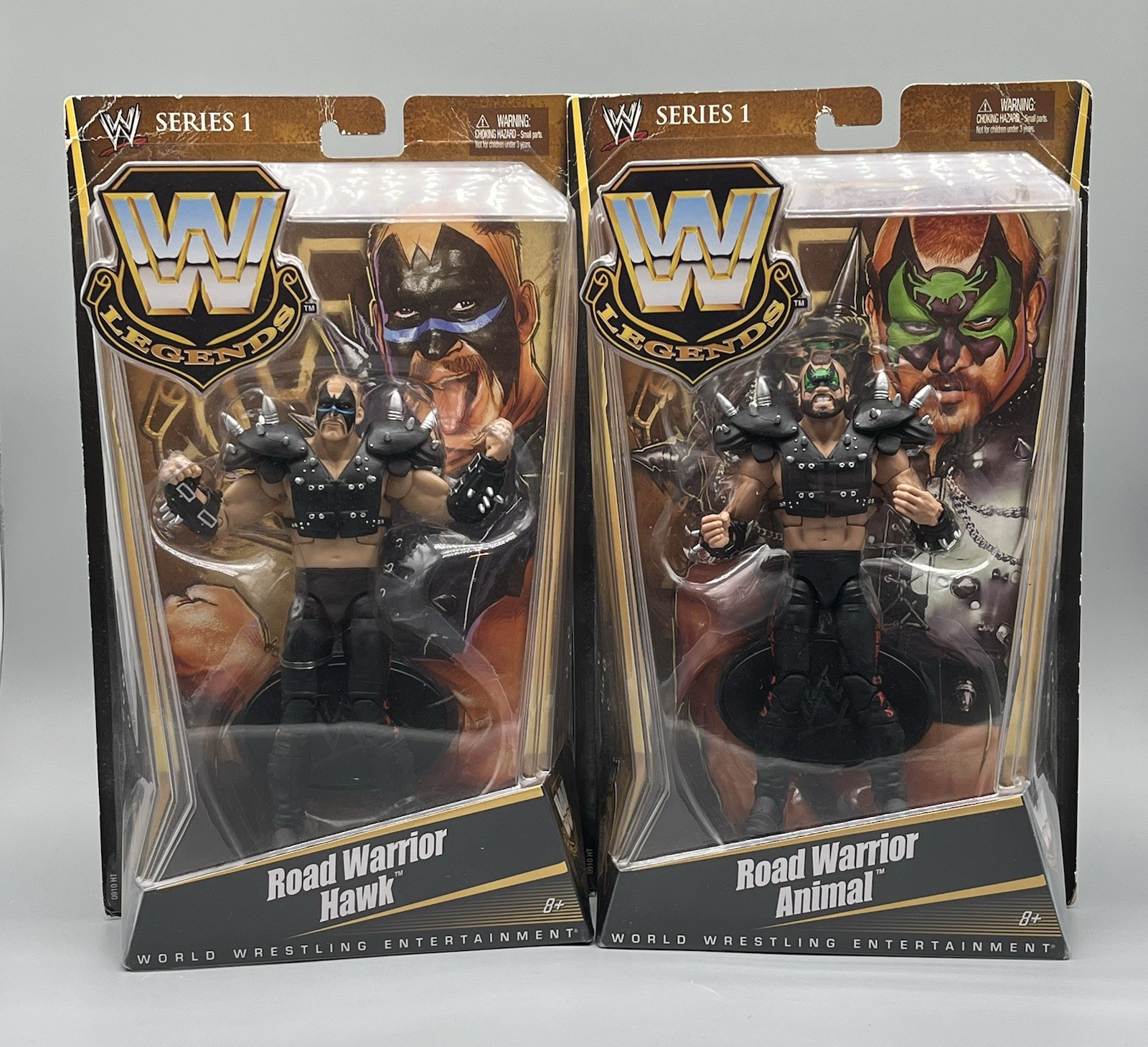 WWE Legends Series 1 Road Warriors Animal & Hawk Wrestling Figures Mattel New