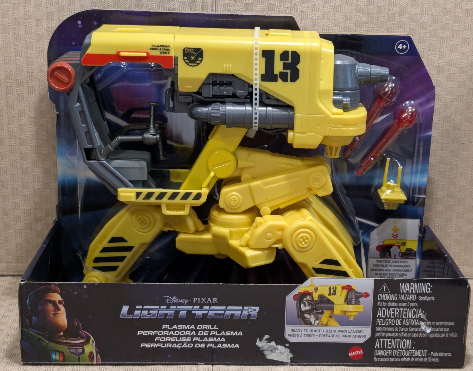 Mattel Disney Pixar Lightyear Plasma Drill Vehicle 5 Inch Authentic 4 Years & Up