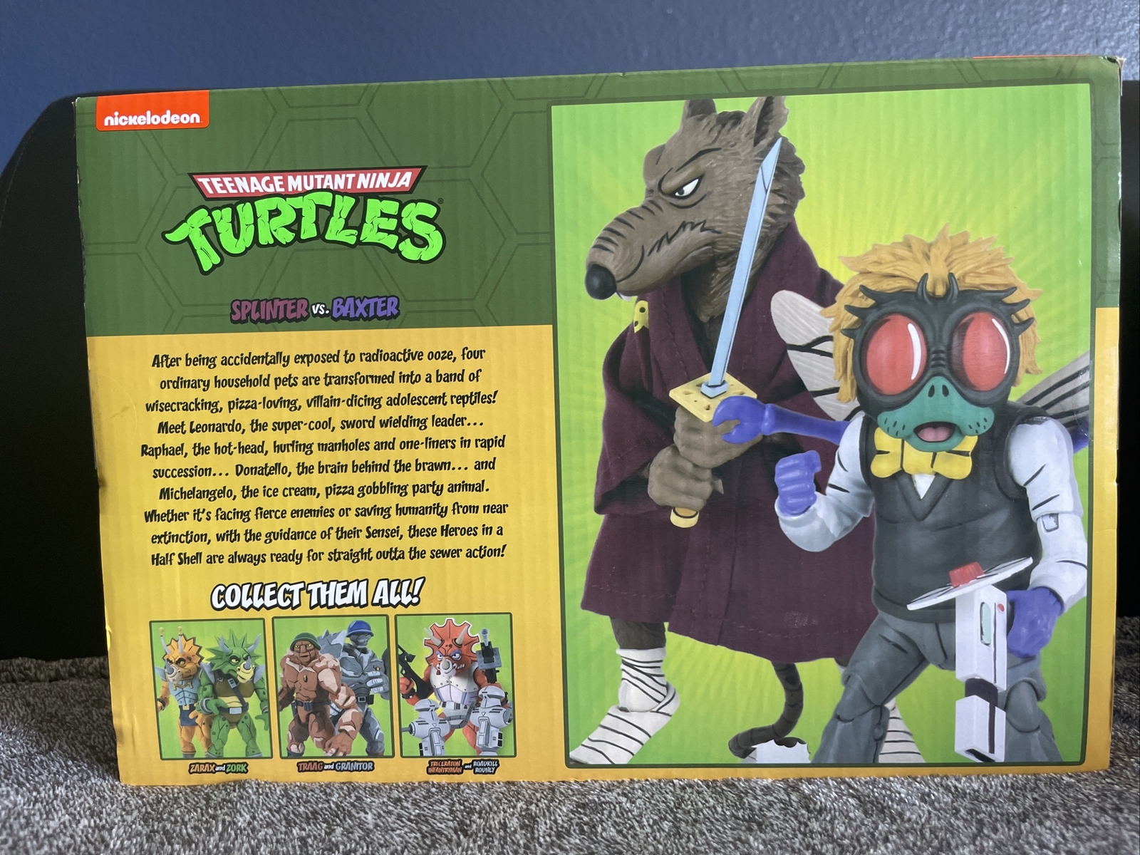 SPLINTER VS BAXTER TMNT 2 PACK NECA TARGET EXCLUSIVE *IN-HAND*