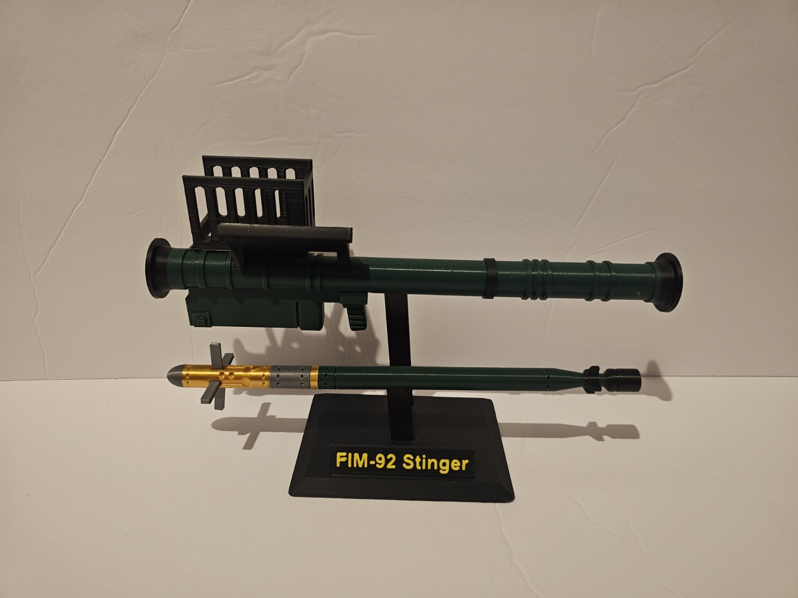 FIM 92 Stinger Missile Launcher Static Model 1:7 3D Printed Military Desktop Toy