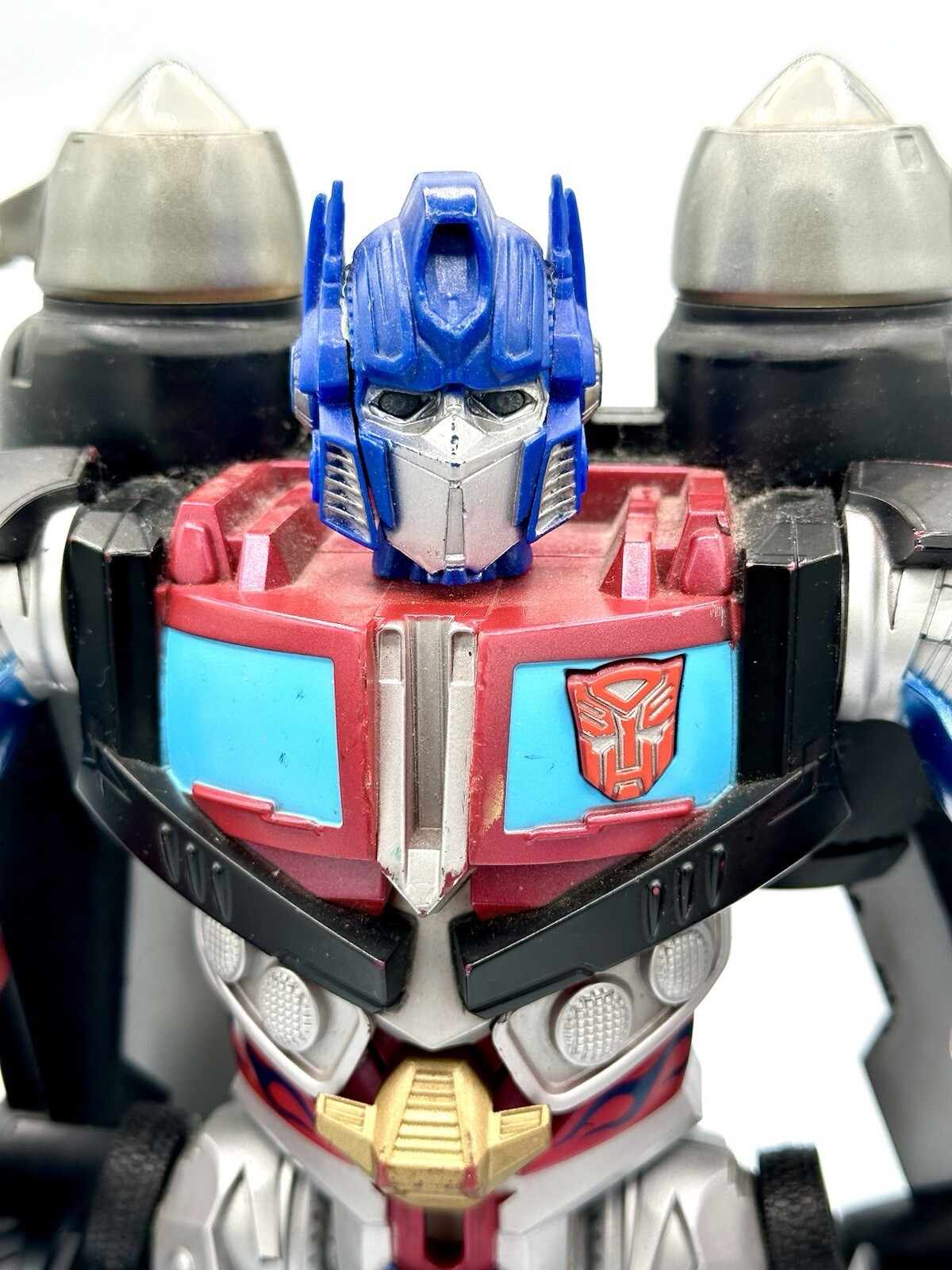 2008 Talking Hasbro Transformers Mega Power Bots Jet Optimus Prime 12&Prime; Figure