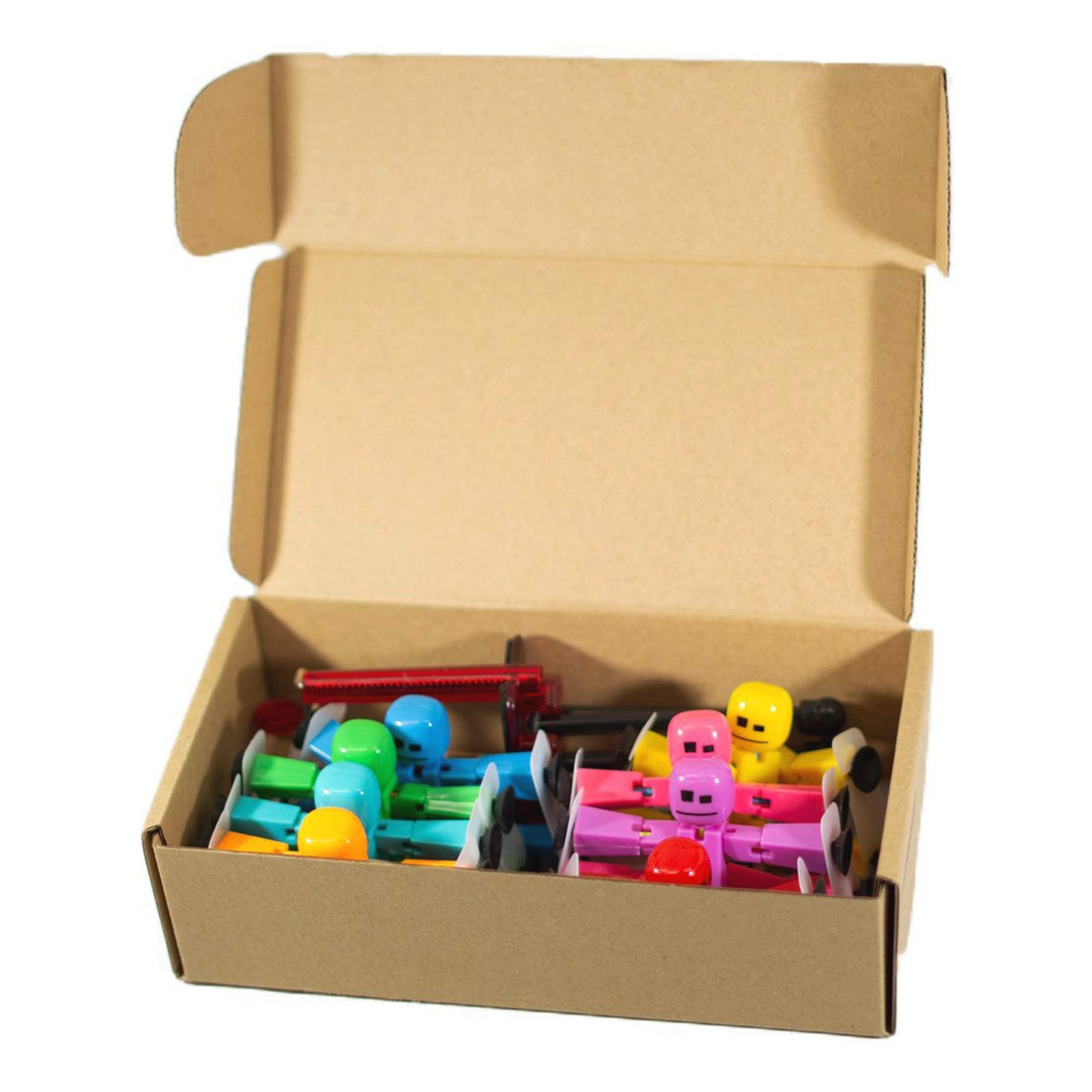 Stikbot 8 Solid Pink/Yellow/Light Blue/Green/Dark Blue/Purple/Orange/Red Colo…