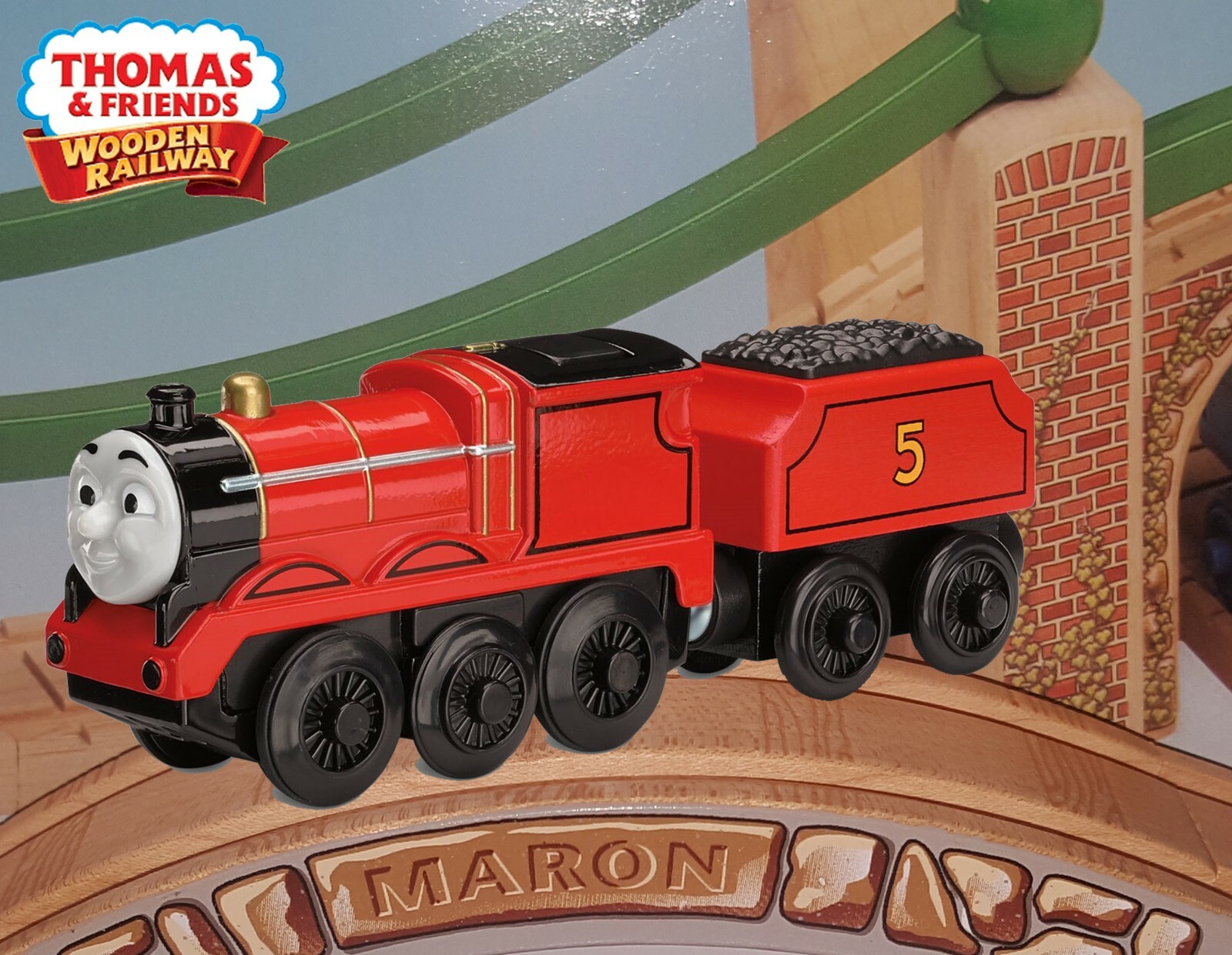 THOMAS & FRIENDS WOODEN RAILWAY ~ BATTERY OPERATED JAMES ~ NEW IN BOX RARE!
