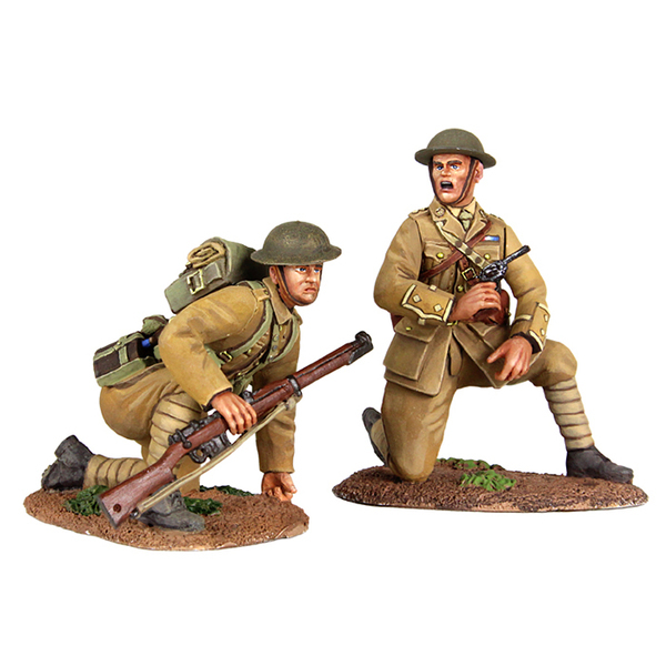 W Britain « Move Up » – 1916-17 British Infantry Officer and Infantry – 2 Pc Set