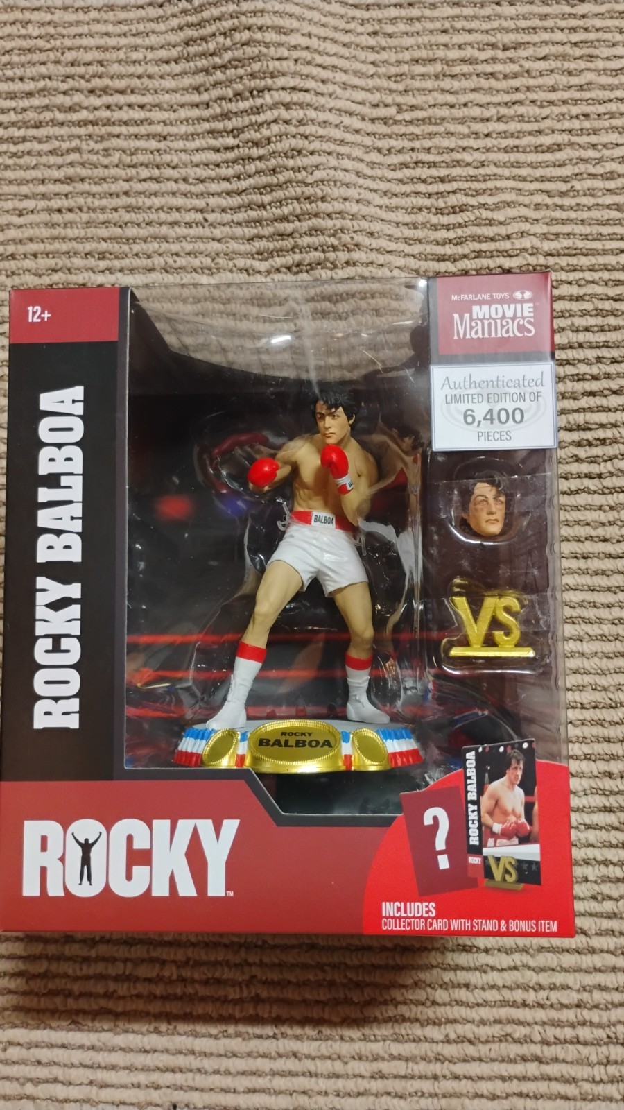 Rocky Balboa 6&Prime; Figure Posed -McFarlane Toys Movie Maniacs, Rocky 1976