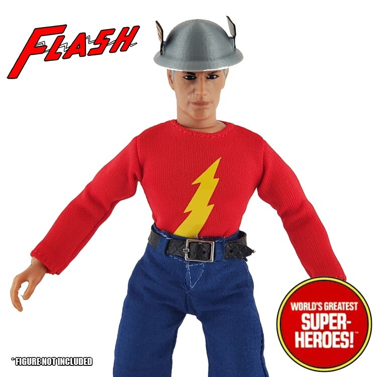 Mego The Flash Sticker Golden Age Vinyl Pre-Cut Custom For WGSH 8” Action Figure