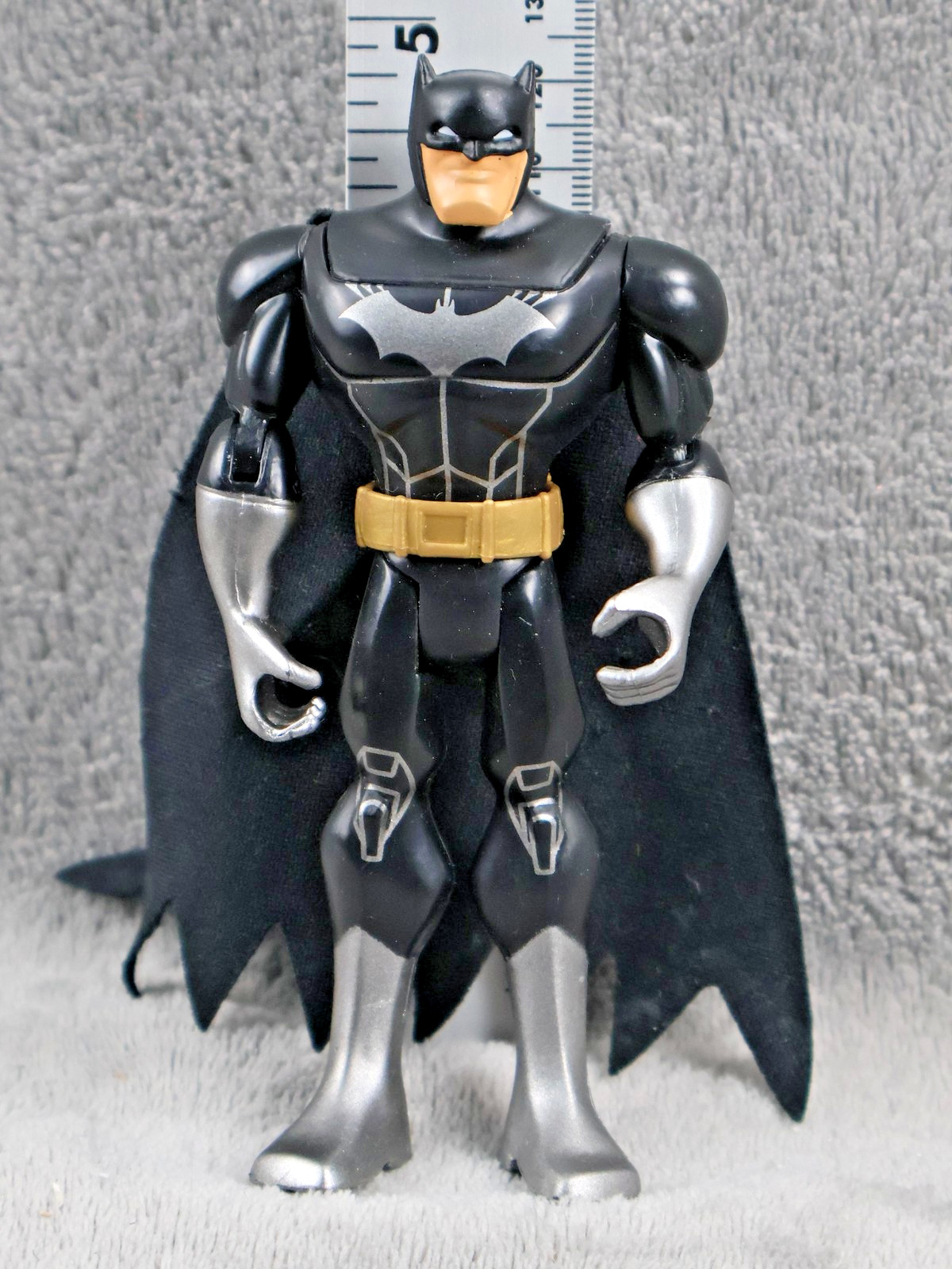 Batman Action Figure 5 In Black Unboxed Plastic Fabric Comic Book Heroes