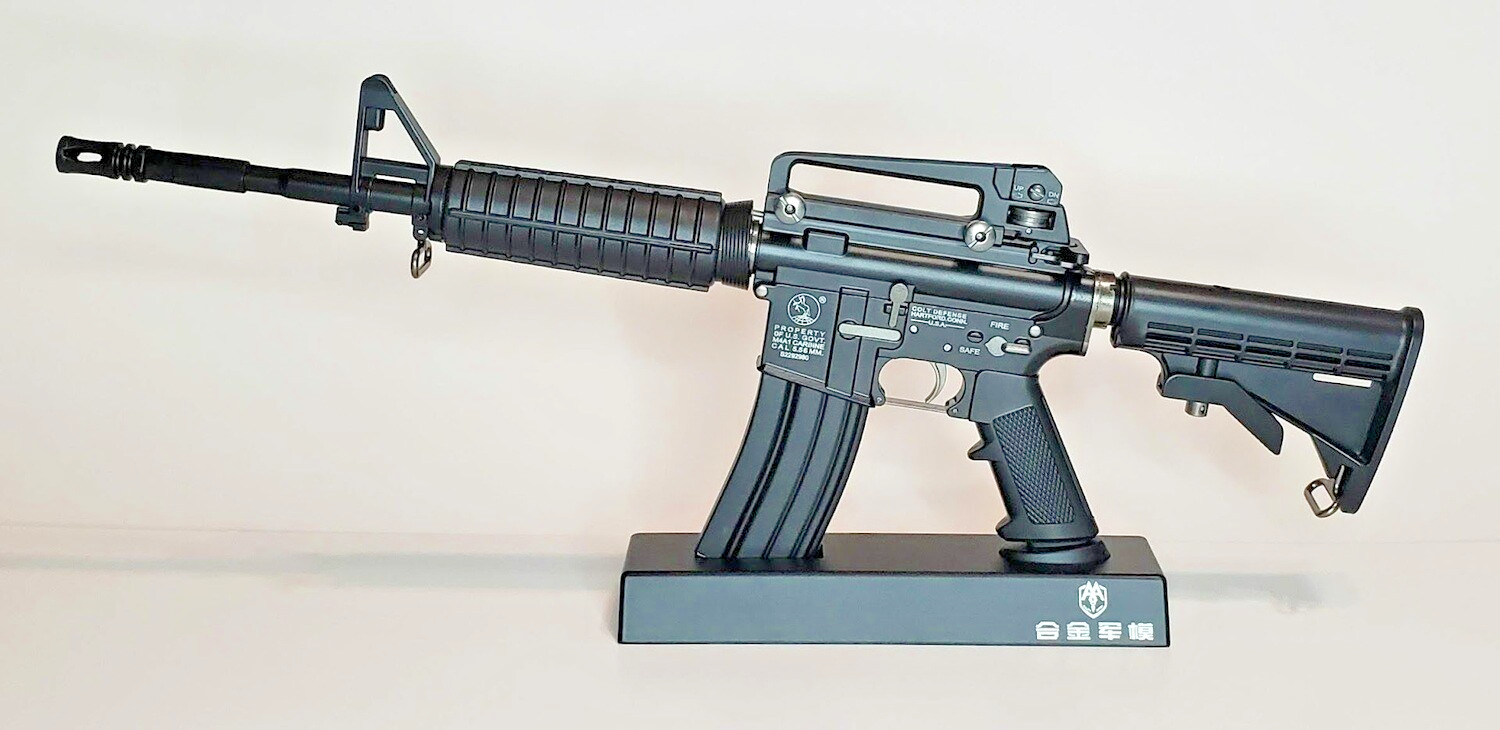 1:2 High Precision M4A1 Carbine Black Eject Metal Super Rare A+ Machine Gun Toy