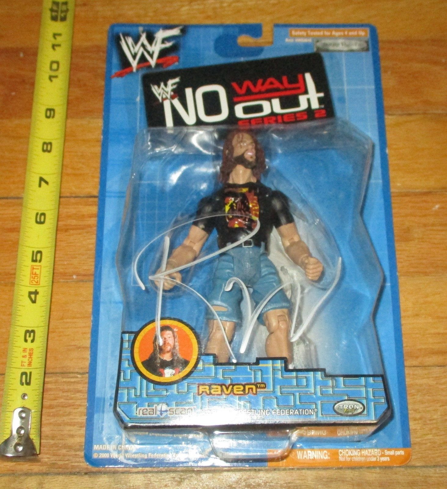 2000 WWF WWE Jakks Raven No Way Out Wrestling Figure WCW ECW Signed Autograph