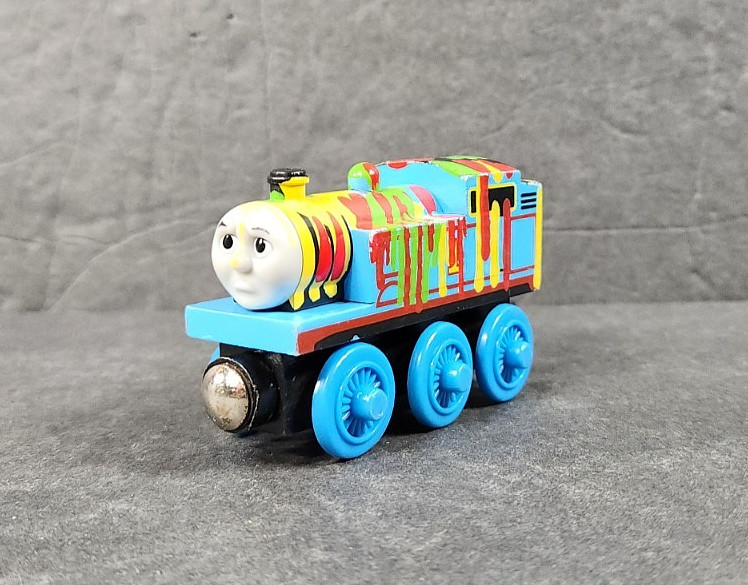 Thomas the Tank Engine Thomas & Friends Wooden Railway Paint Splatter Thomas