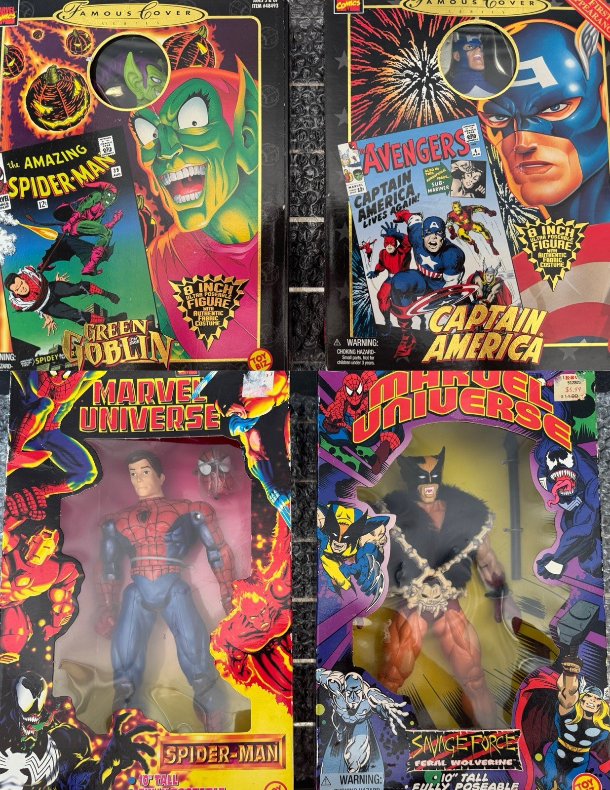 1997 Vintage Toy Biz Action Figure Lot Of 4 *See Pictures For Condition