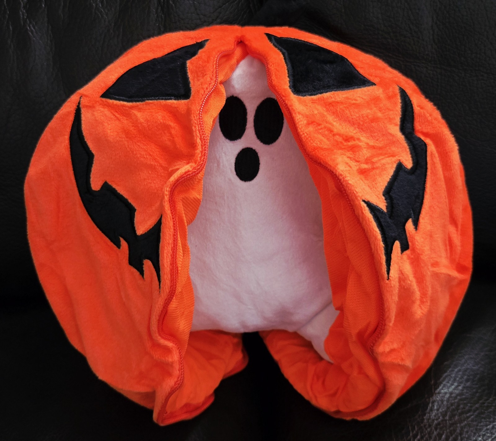 Cute Ghost Halloween Pumpkin Reversable Plush Toy For Children Or All Ages