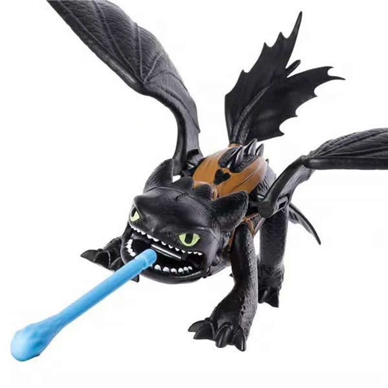 How to Train Your Dragon 9.5&Prime; Toothless and 6.7&Prime; Lightfury 2 Figures Set BULK