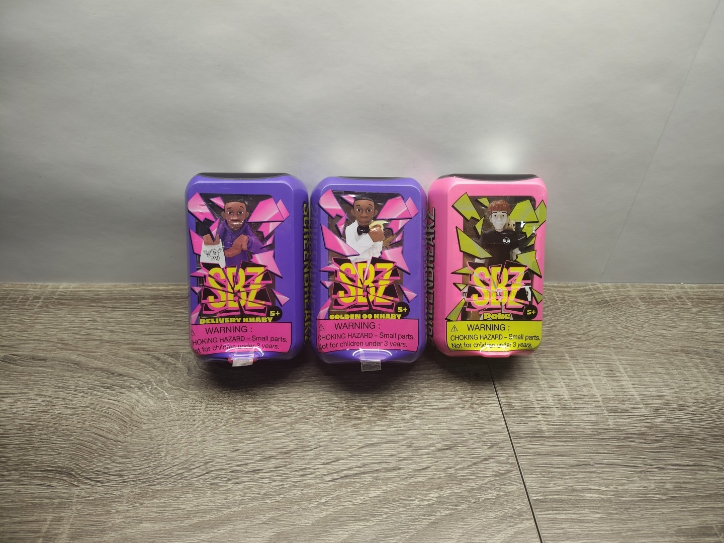 Lot Of 3 ScreenBreakZ Collectible Figure Birthday Party Favor Fun Toy